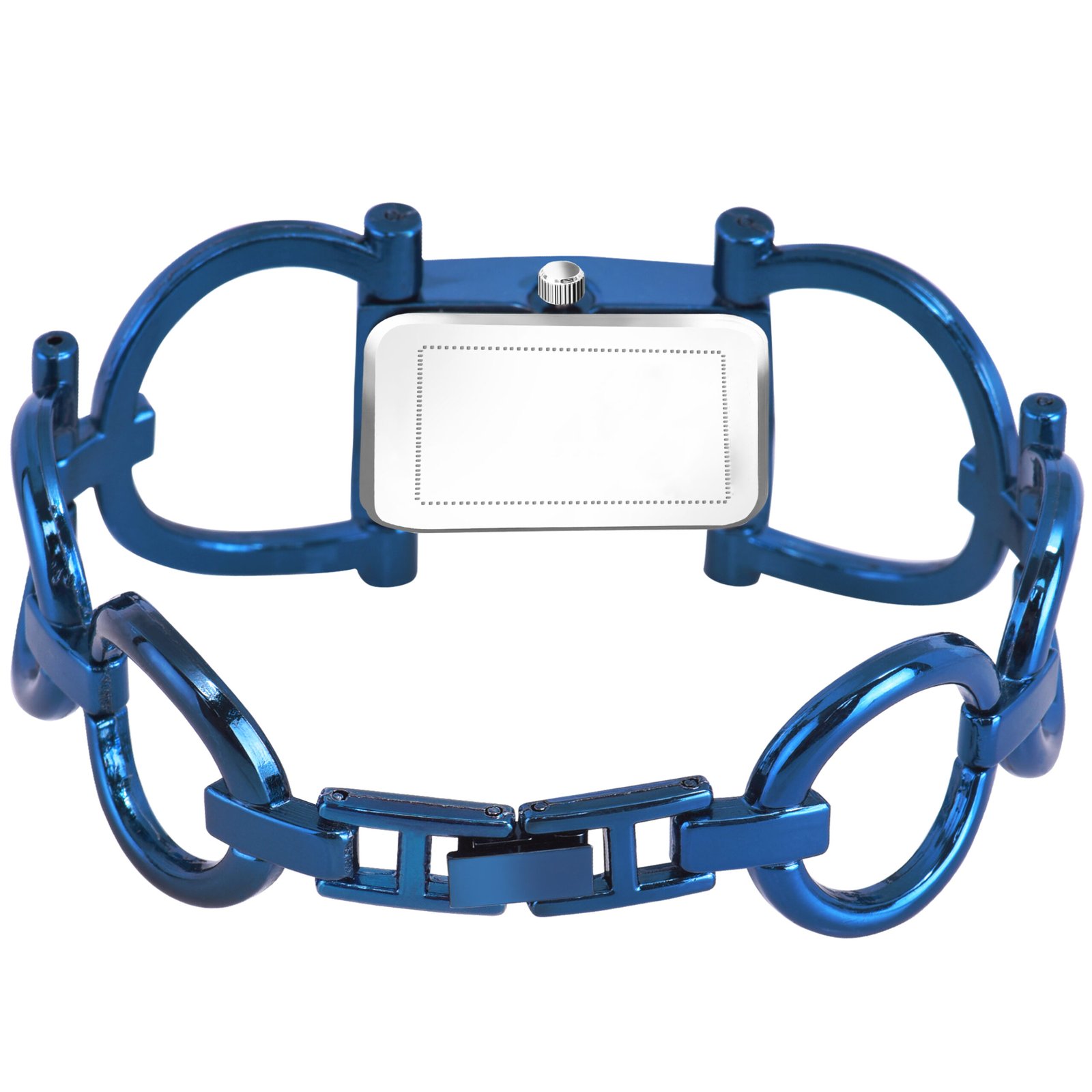 Blue Trending Square Braclet Analog Watch For Women LR296