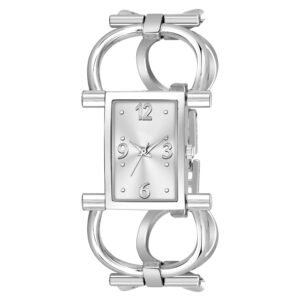 Silver Trending Square Braclet Analog Watch For Women LR297