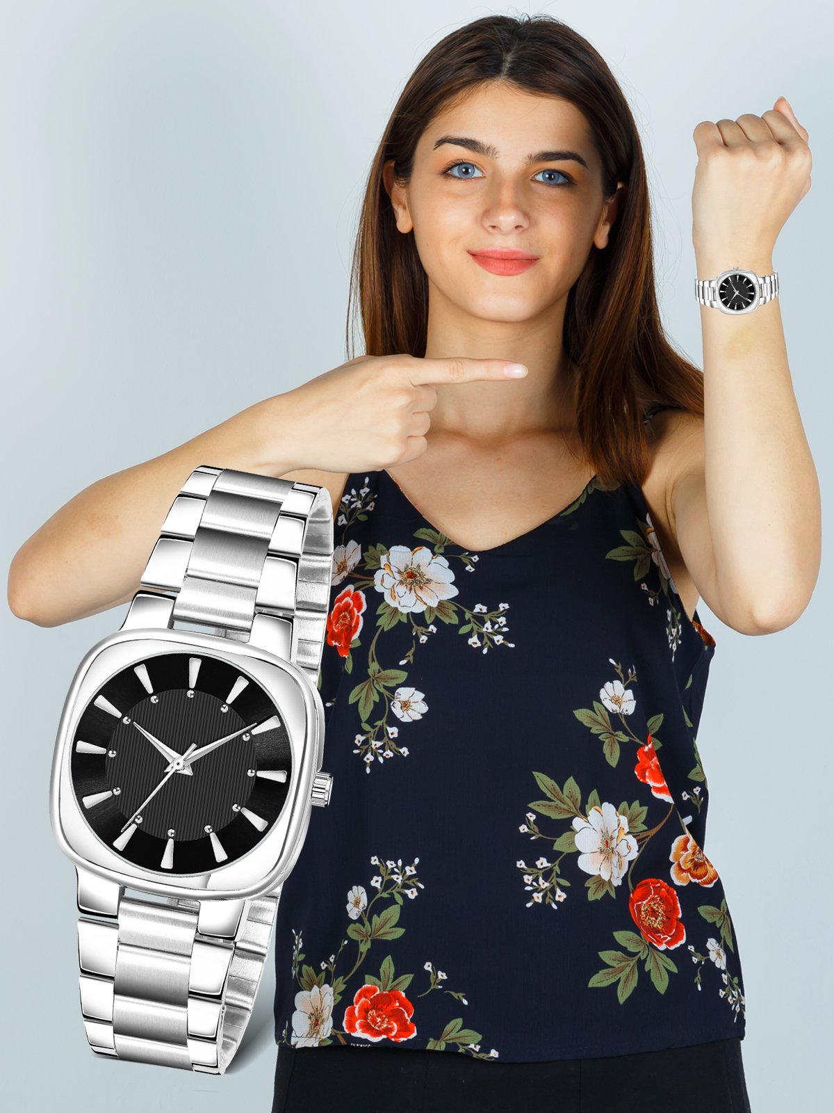 Black Professional Analog Watch For Women LR298