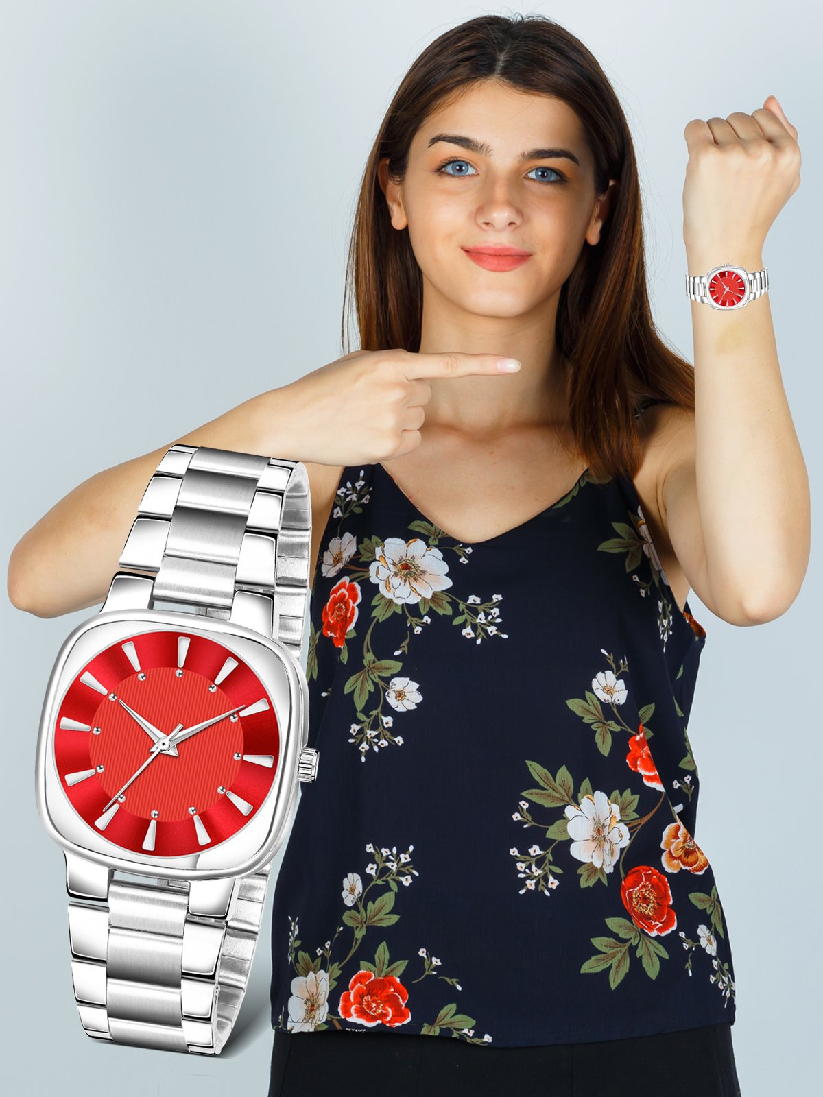 Red Professional Analog Watch For Women LR304