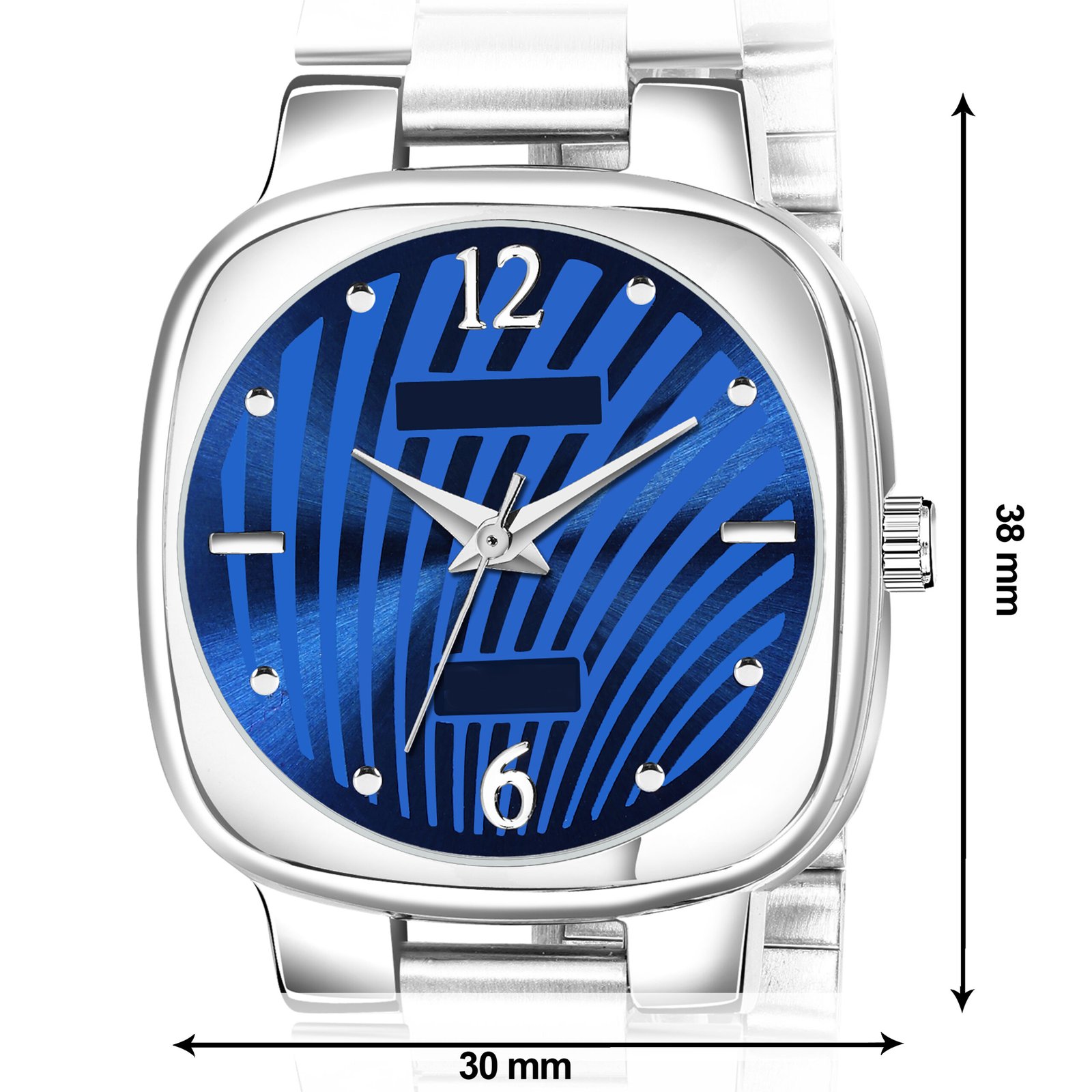 Blue Abstract Floral Analog Watch For Women LR307