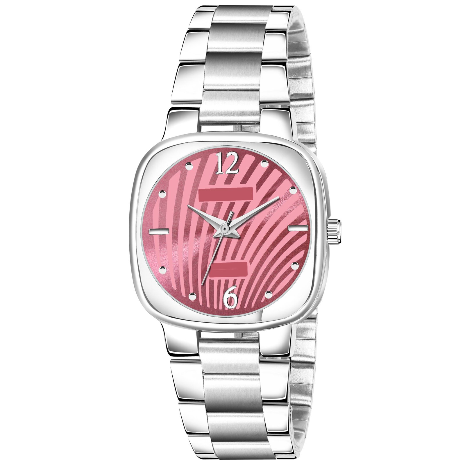 Pink Abstract Floral Analog Watch For Women LR308