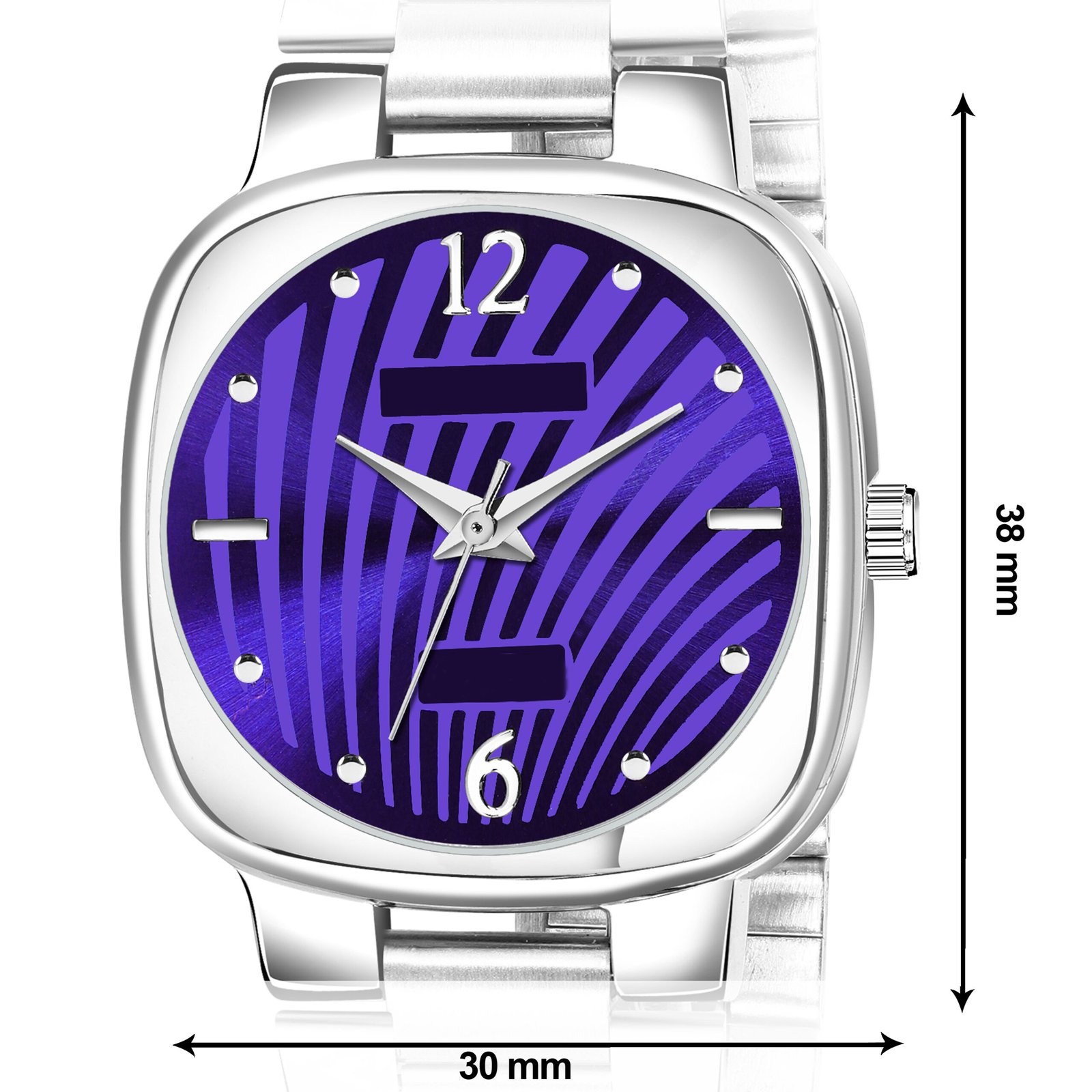 Purple Abstract Floral Analog Watch For Women LR309