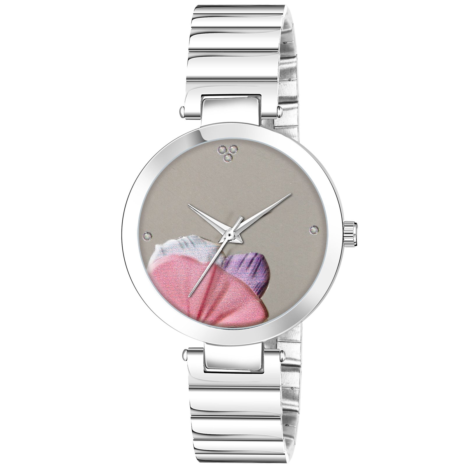 Grey Flower Designer Analog Watch For Women LR312