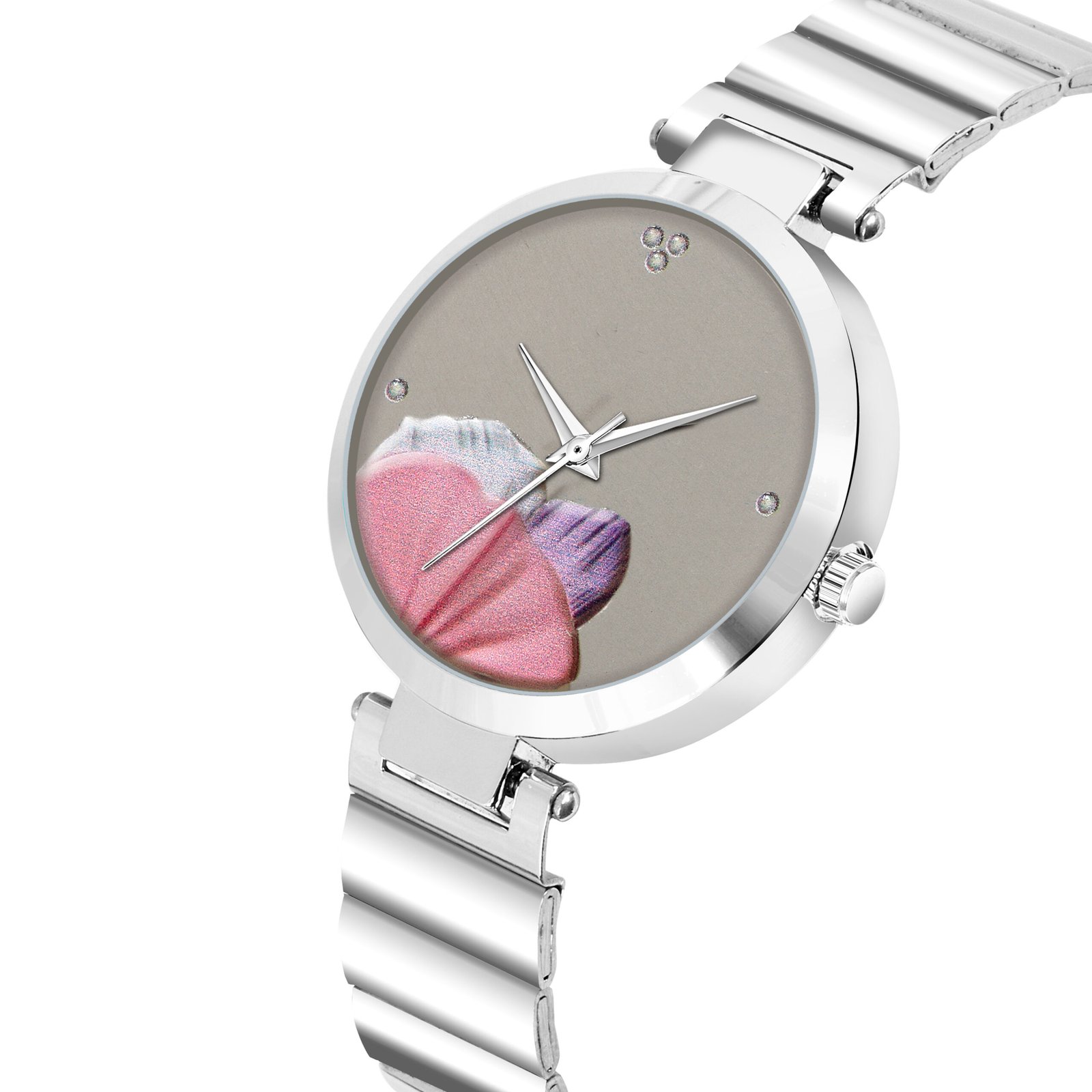 Grey Flower Designer Analog Watch For Women LR312