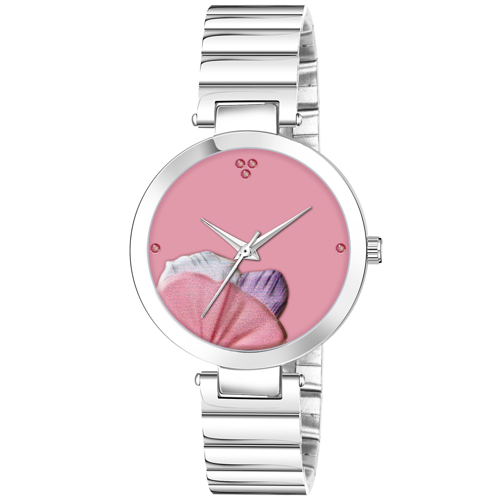 Pink Flower Designer Analog Watch For Women LR313