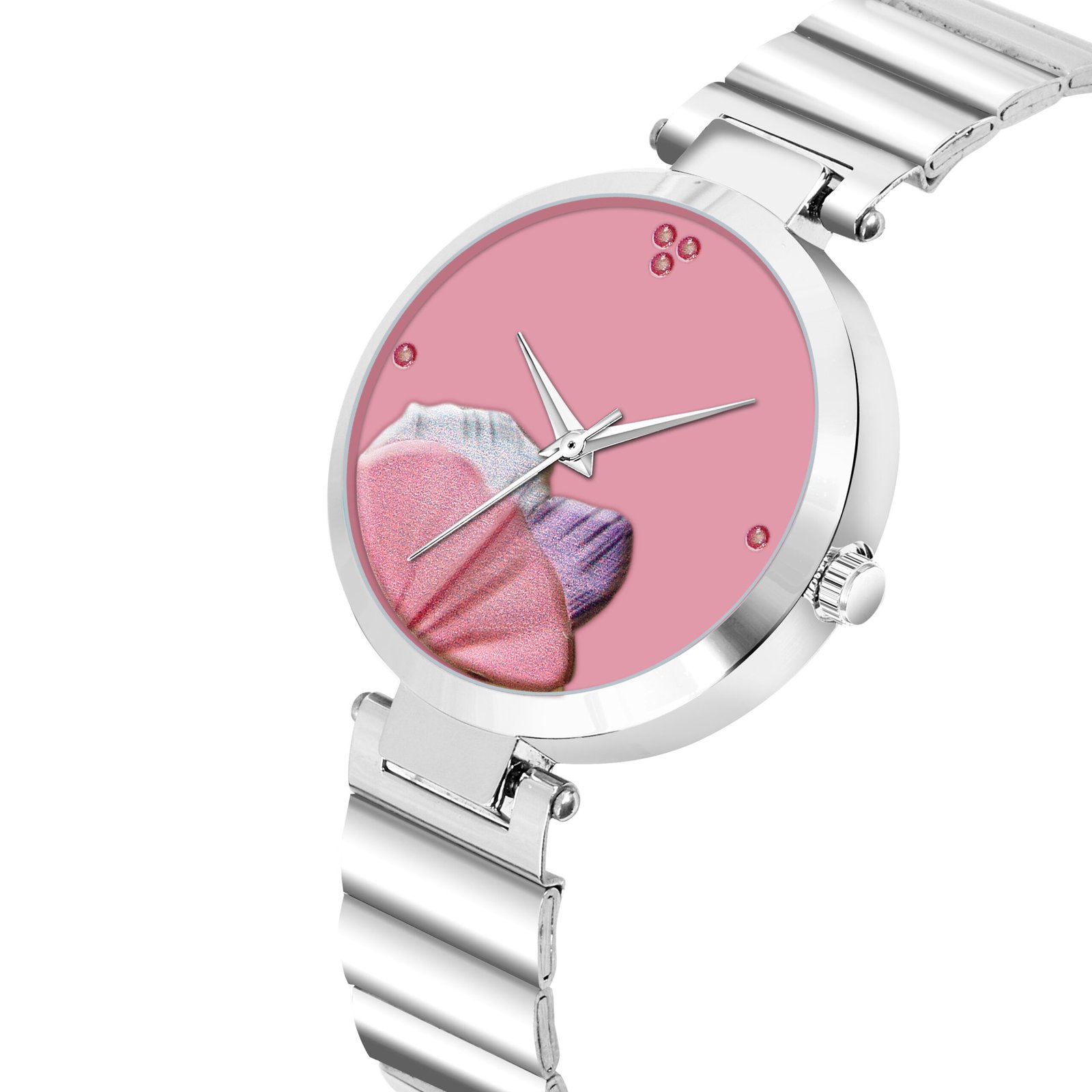 Pink Flower Designer Analog Watch For Women LR313
