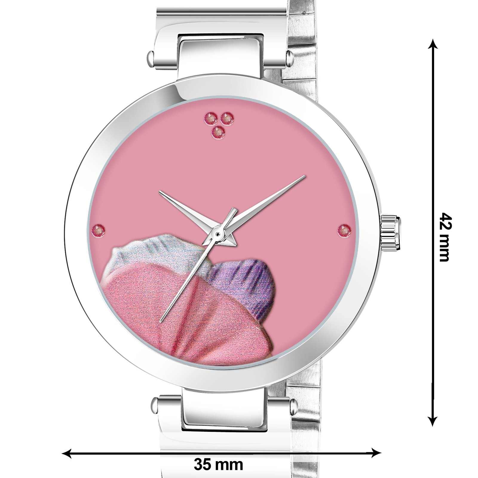 Pink Flower Designer Analog Watch For Women LR313