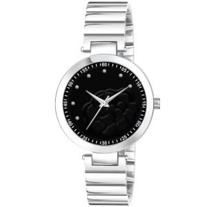 Black Fancy Analog Watch For Women LR315