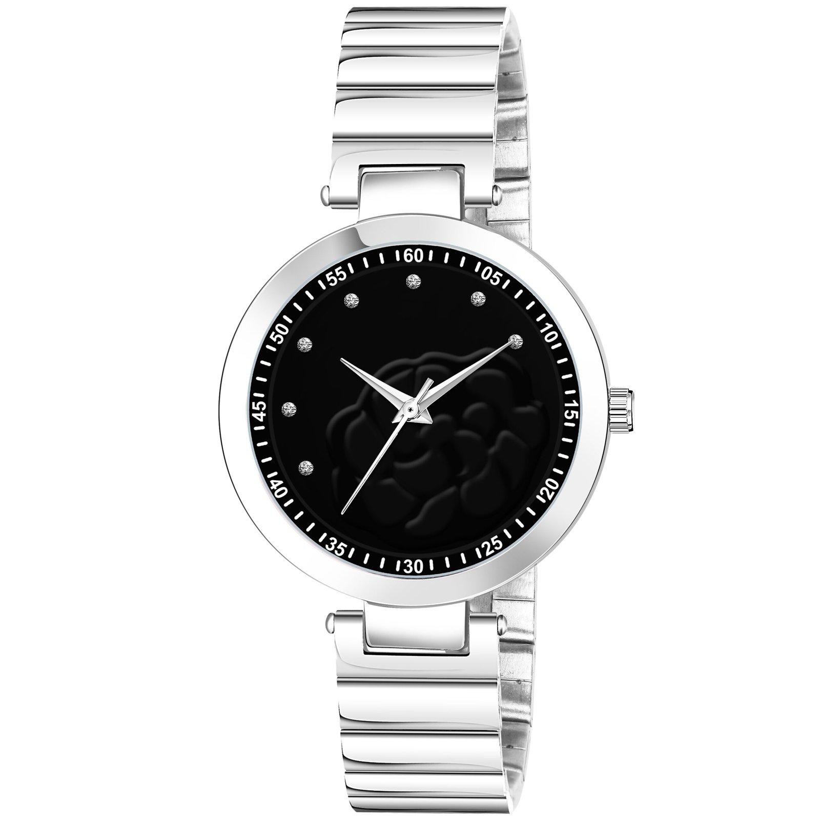 Black Fancy Analog Watch For Women LR315