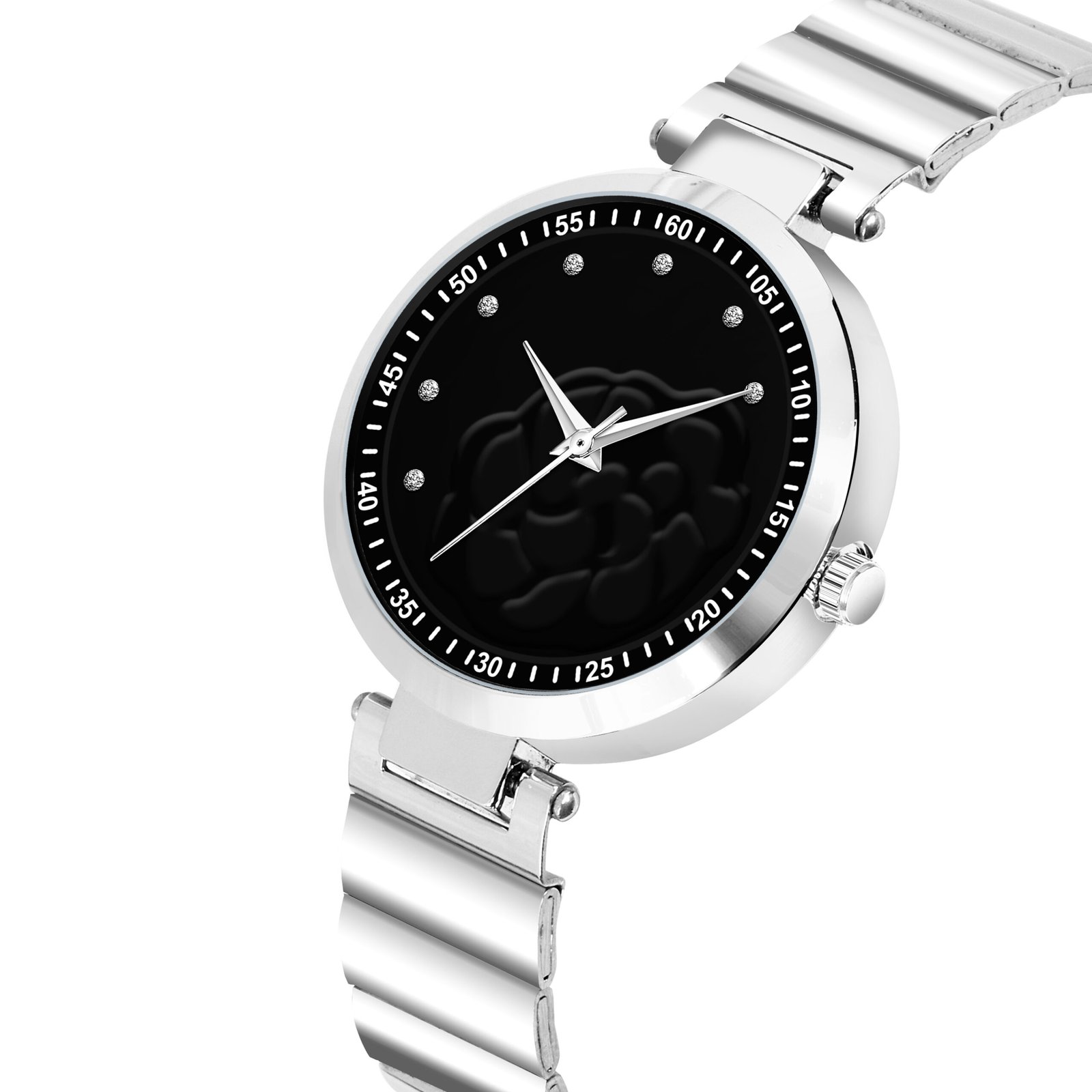 Black Fancy Analog Watch For Women LR315