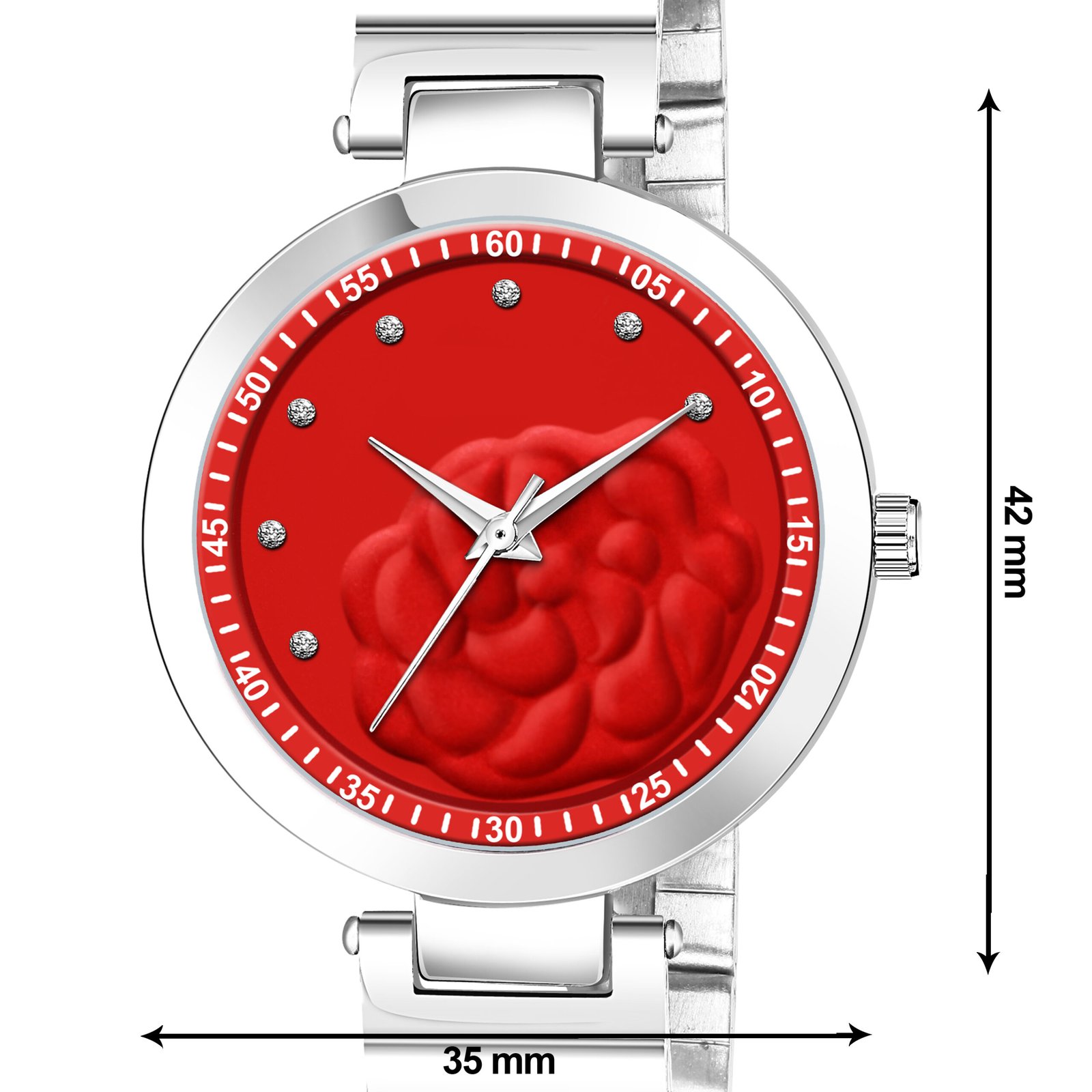 Red Fancy Analog Watch For Women LR317