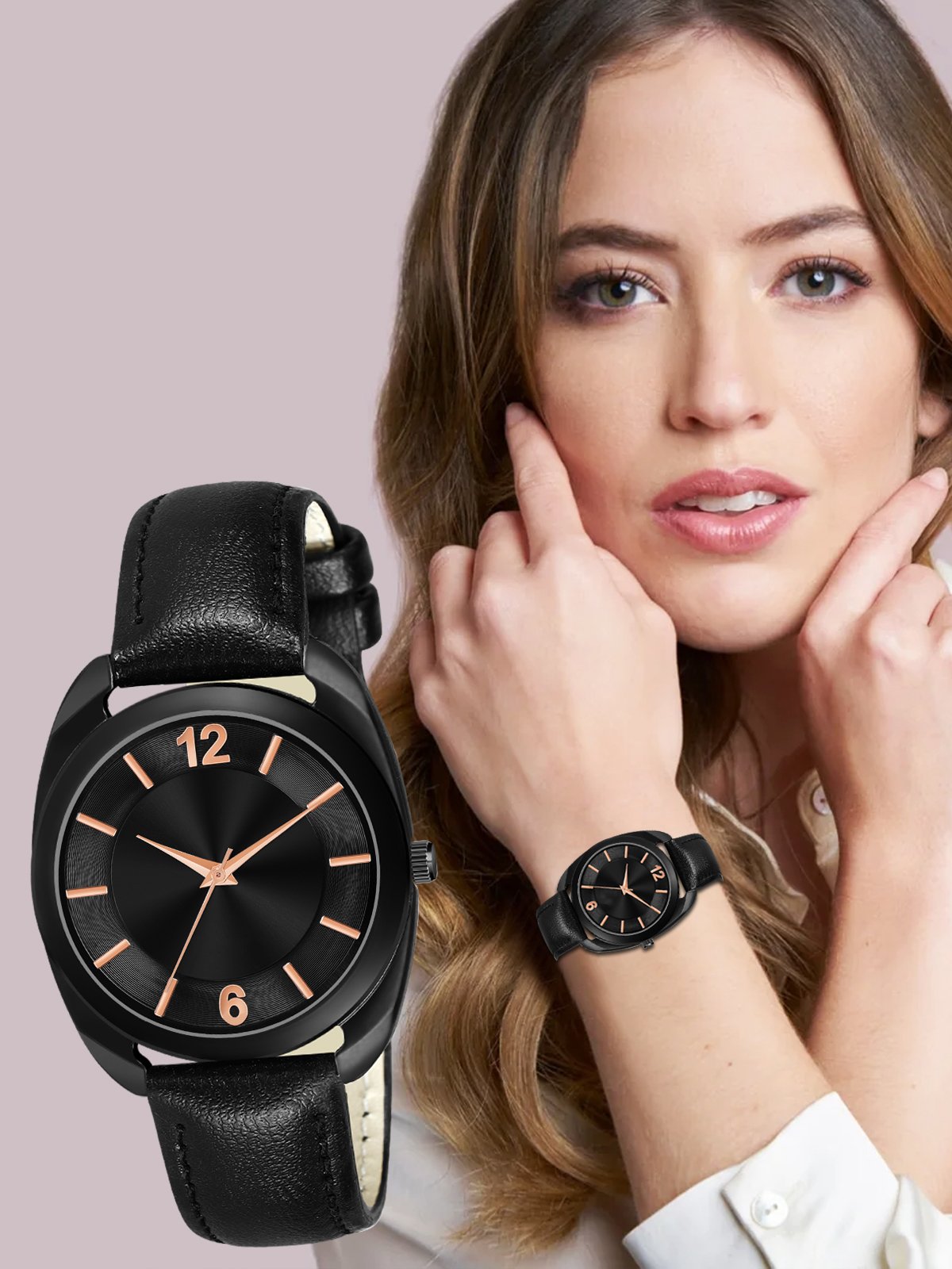 Black Fancy Casual Watch For Women LR322