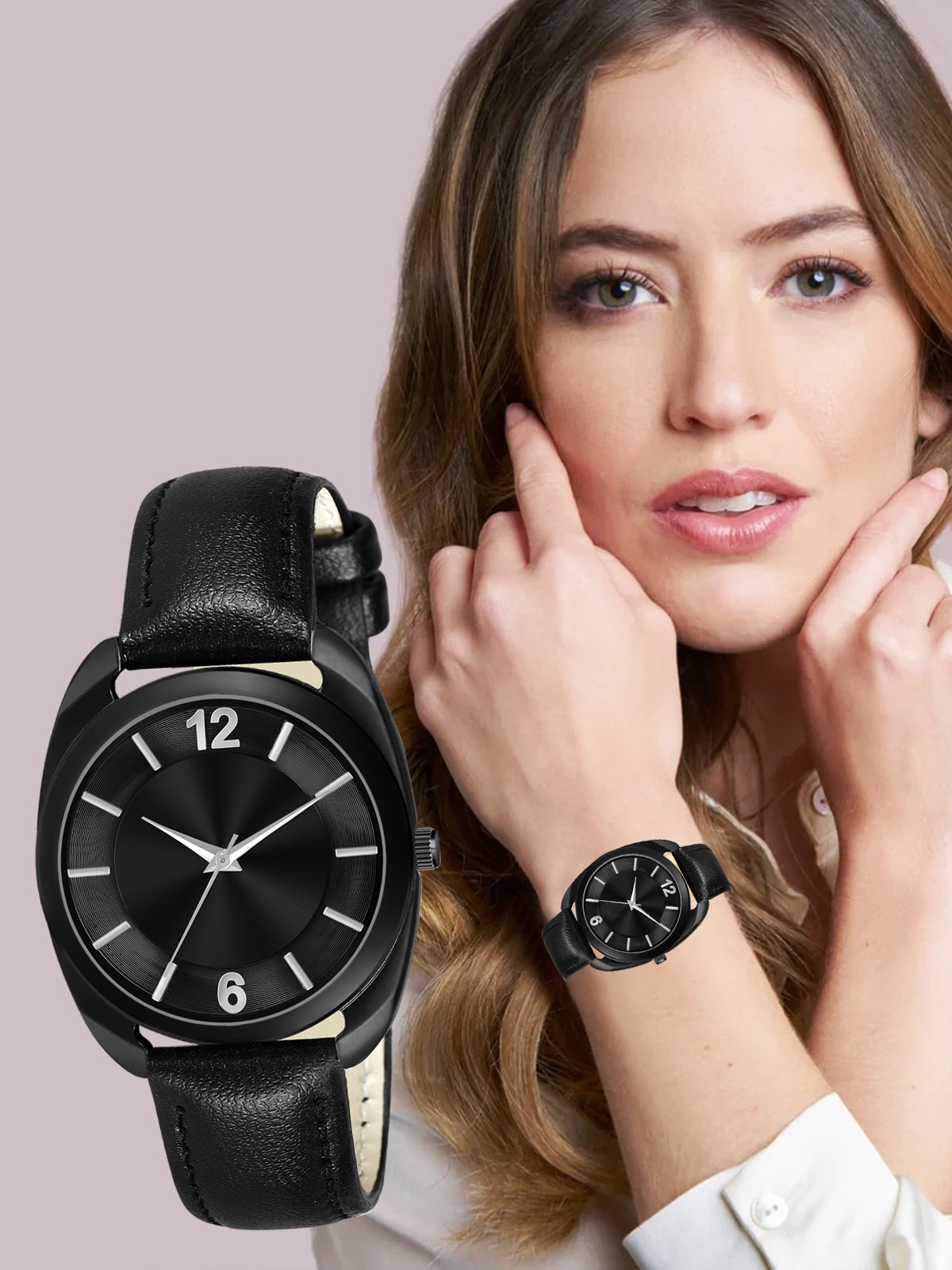 Black Fancy Casual Watch For Women LR323