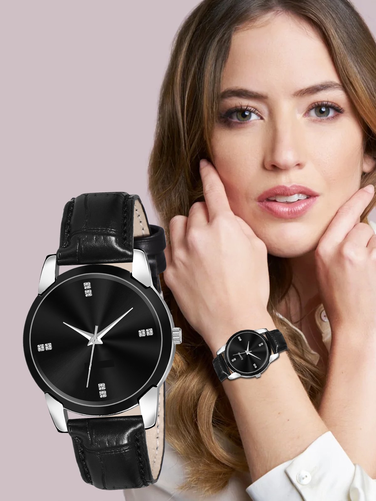 Black Fancy Casual Watch For Women LR343