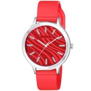 Red Stylish Dial Analog Watch For Women LR349