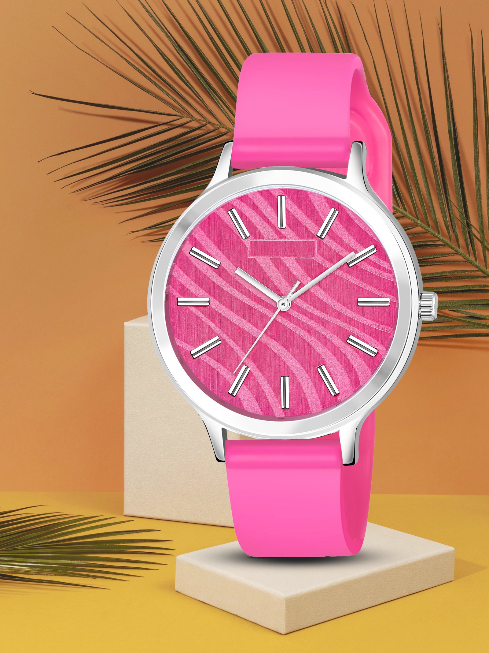 Pink Stylish Dial Analog Watch For Women LR350