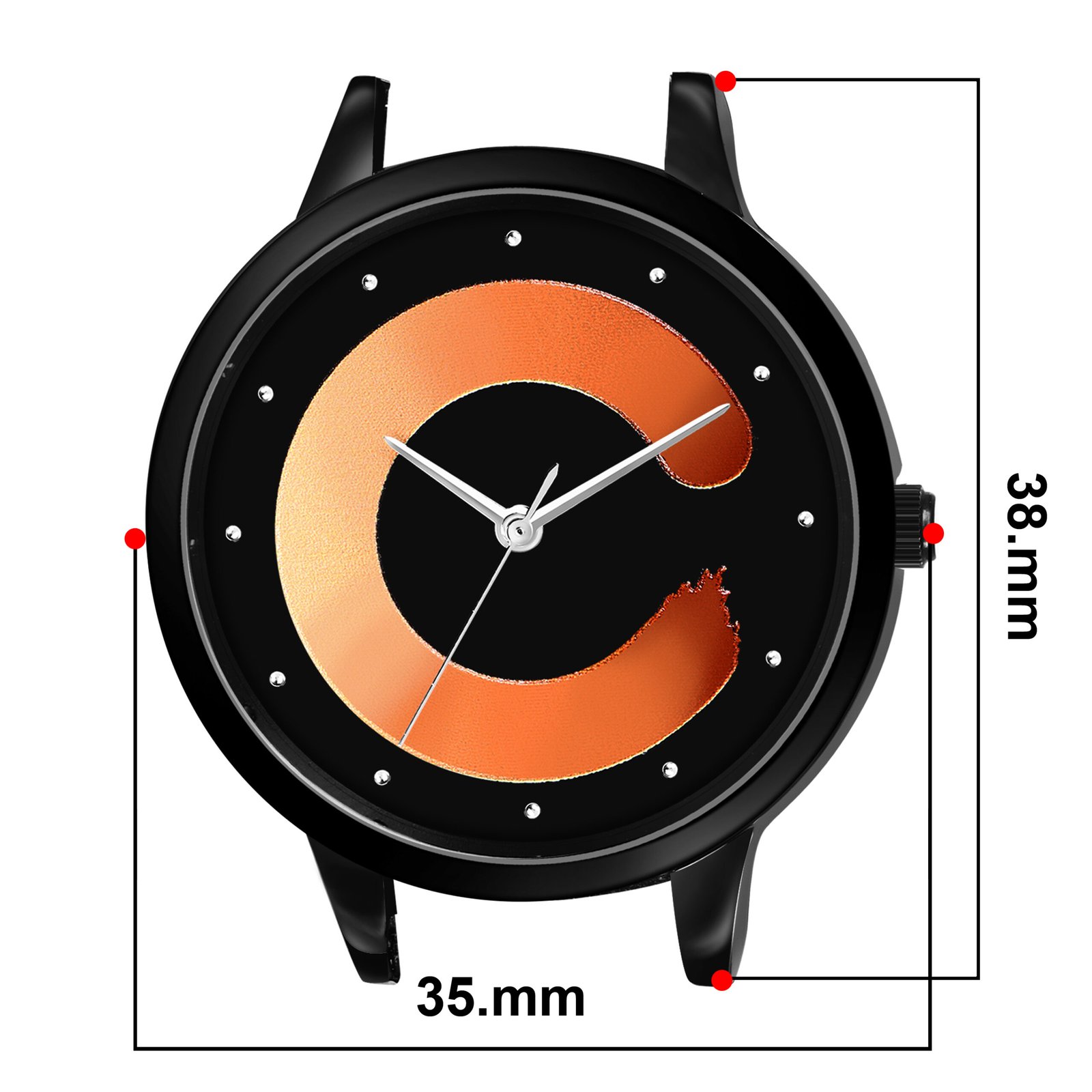Orange Stylish Dial Analog Watch For Women LR353