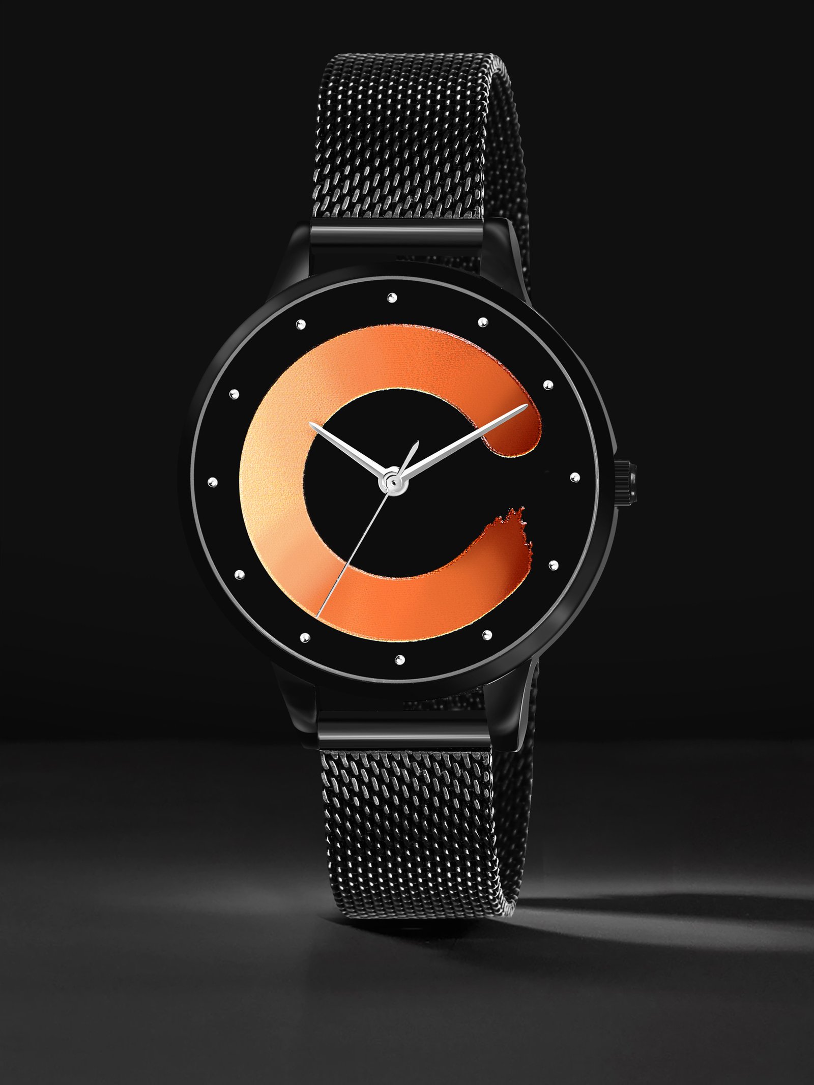 Orange Stylish Dial Analog Watch For Women LR353