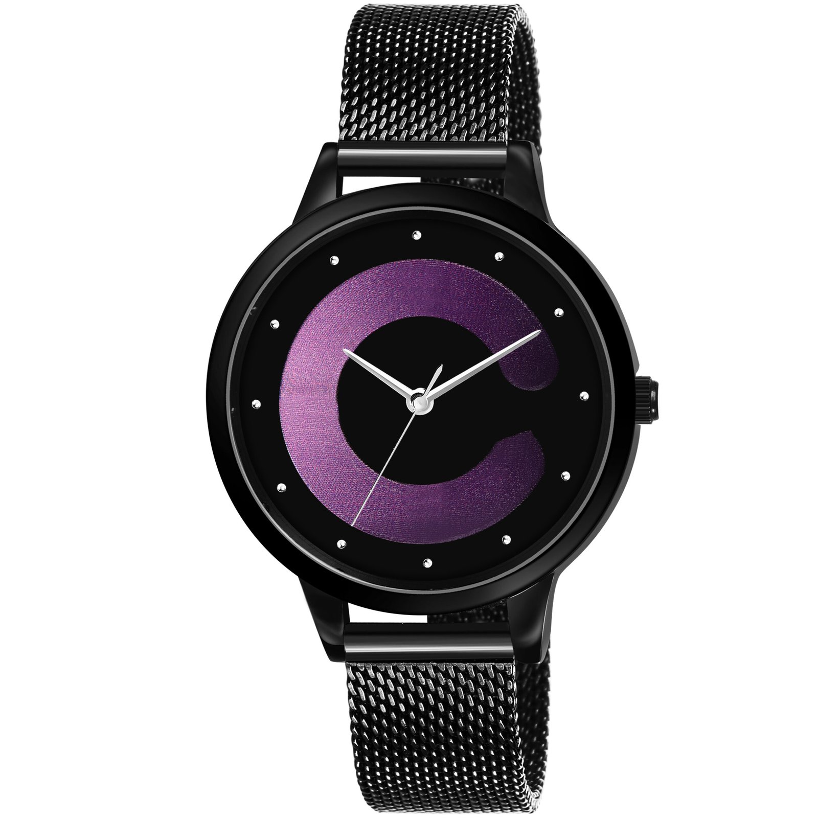 Purple Stylish Dial Analog Watch For Women LR356
