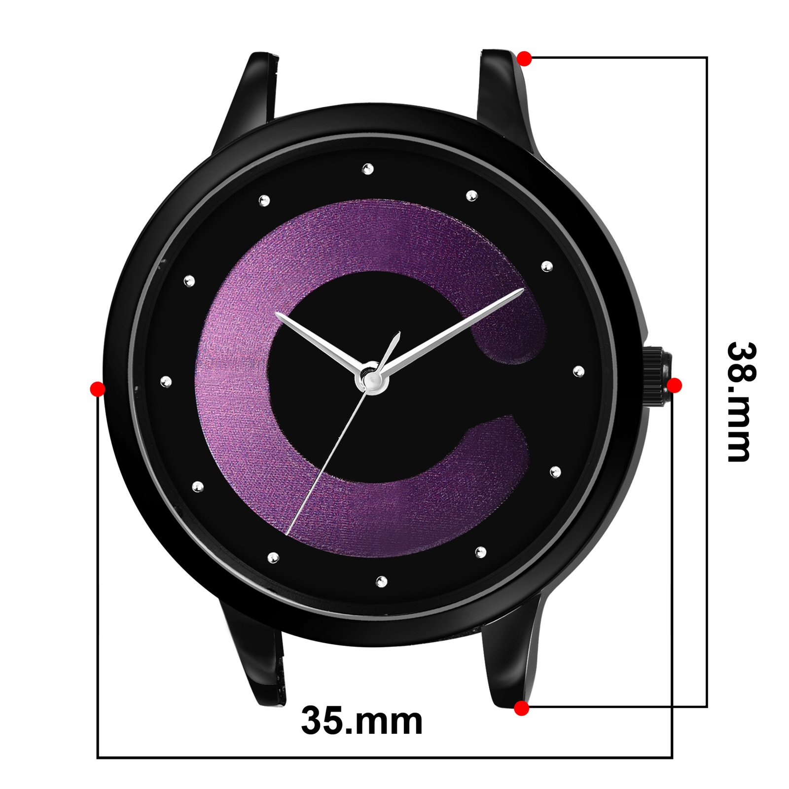 Purple Stylish Dial Analog Watch For Women LR356
