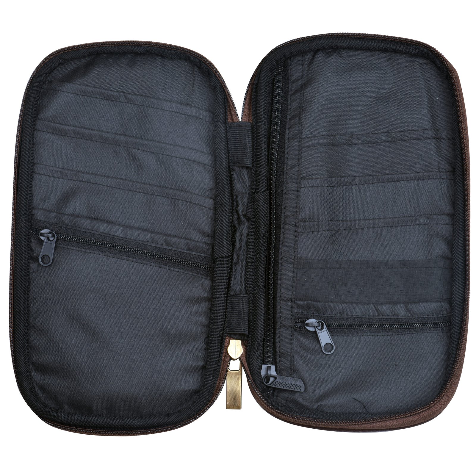 Tan & Brown Faux Leather Family Passport Organizer OG02