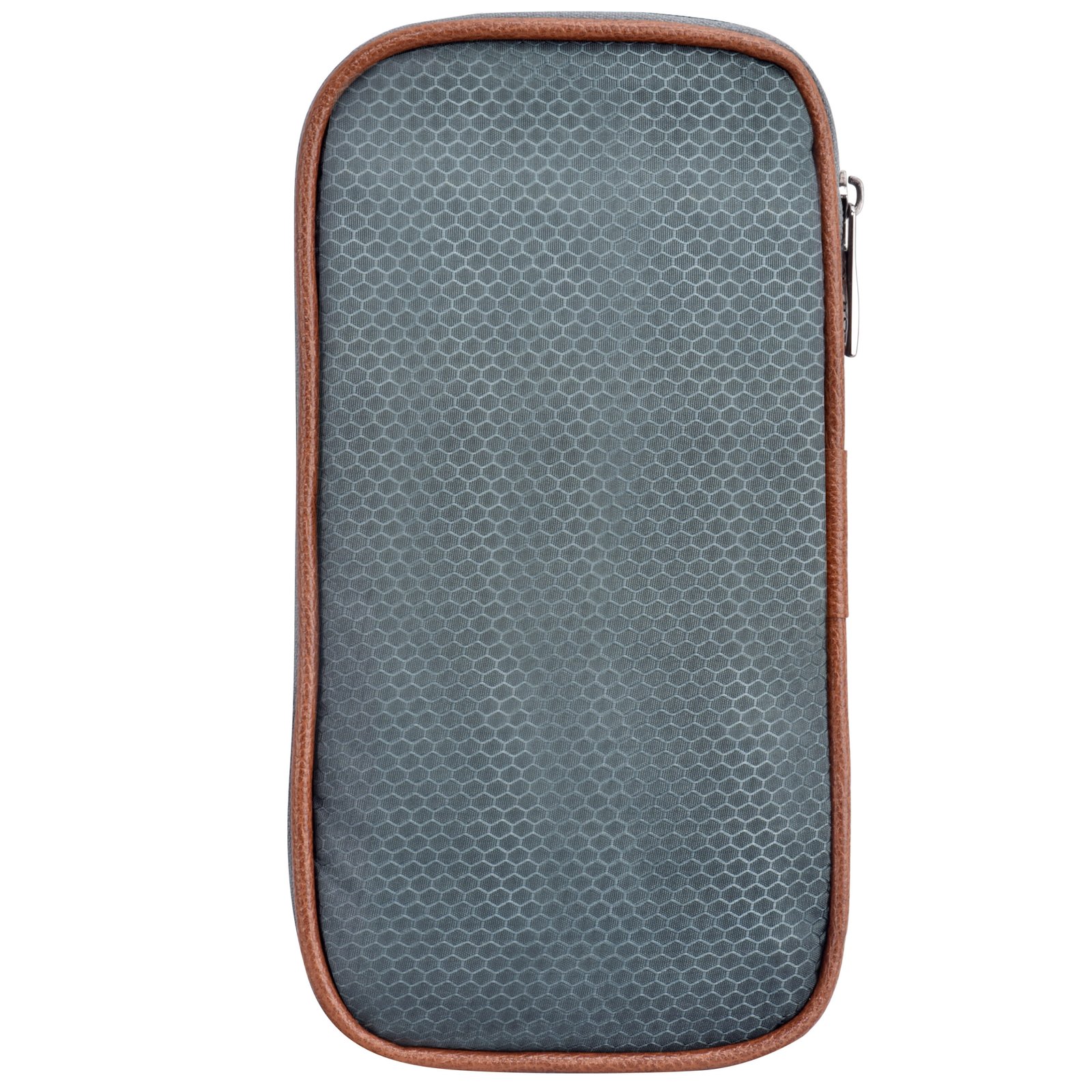 Grey & Tan Linen PVC Family Passport Organizer OG08