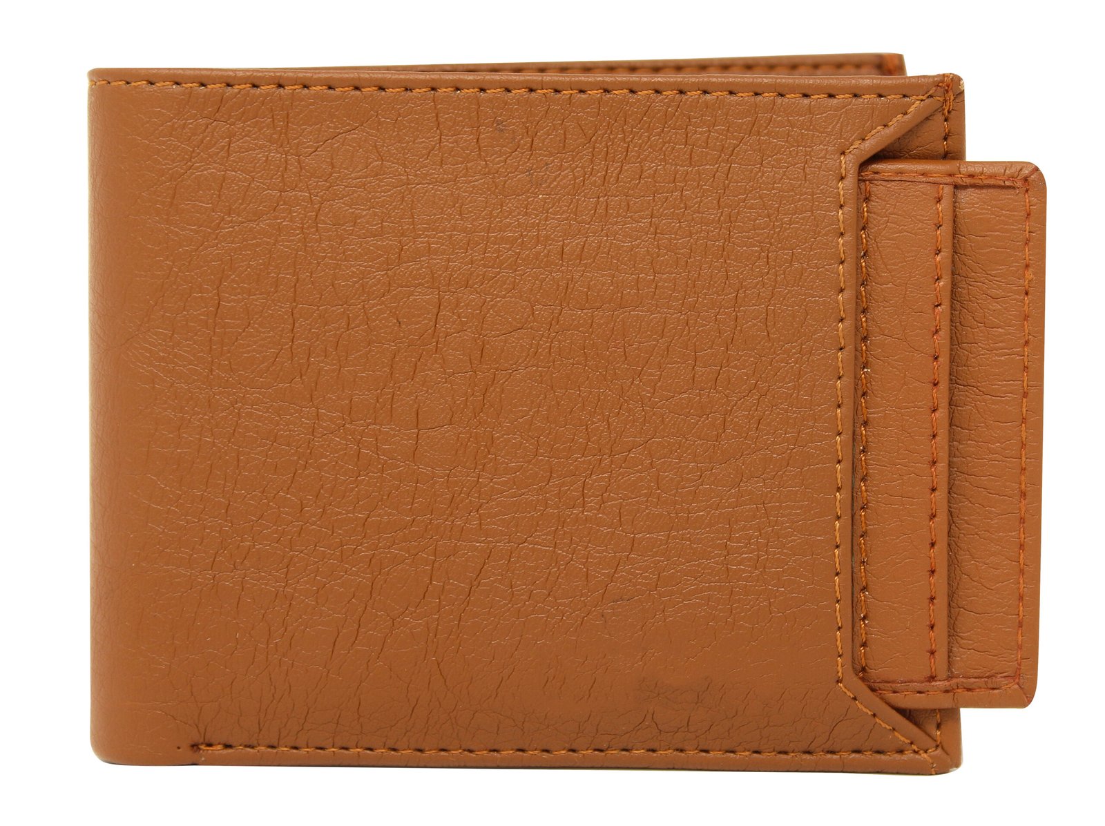 Tan Removable Card Holder Bi-Fold Faux Leather 7 ATM Card Slots Wallet For Men WL03