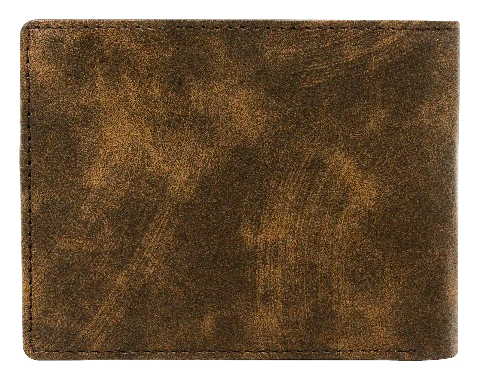 Brown Removable Card Holder Bi-Fold Faux Leather 8 ATM Card Slots Wallet For Men WL04