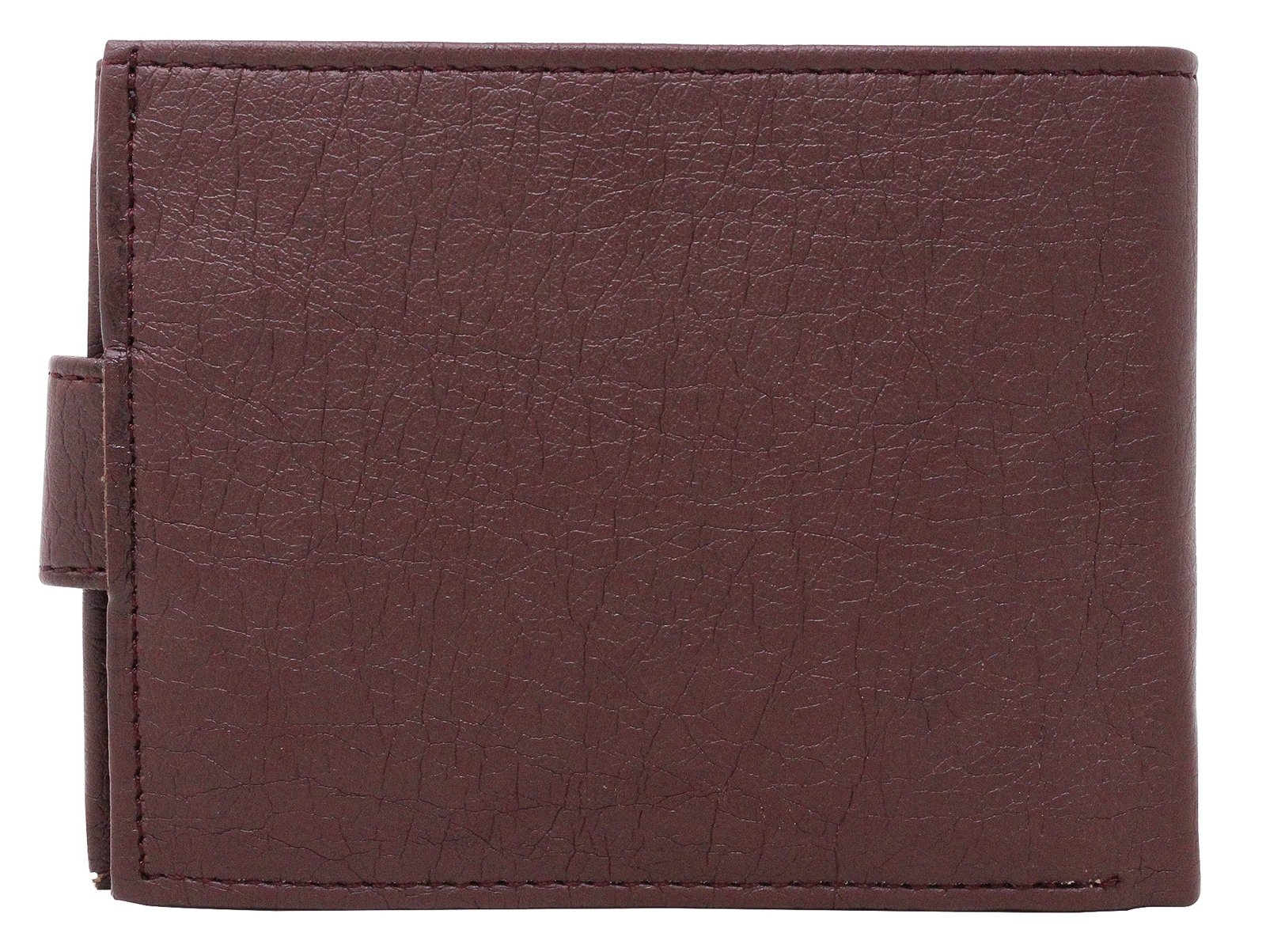 Maroon Removable Card Holder Bi-Fold Faux Leather 7 ATM Card Slots Wallet For Men WL09