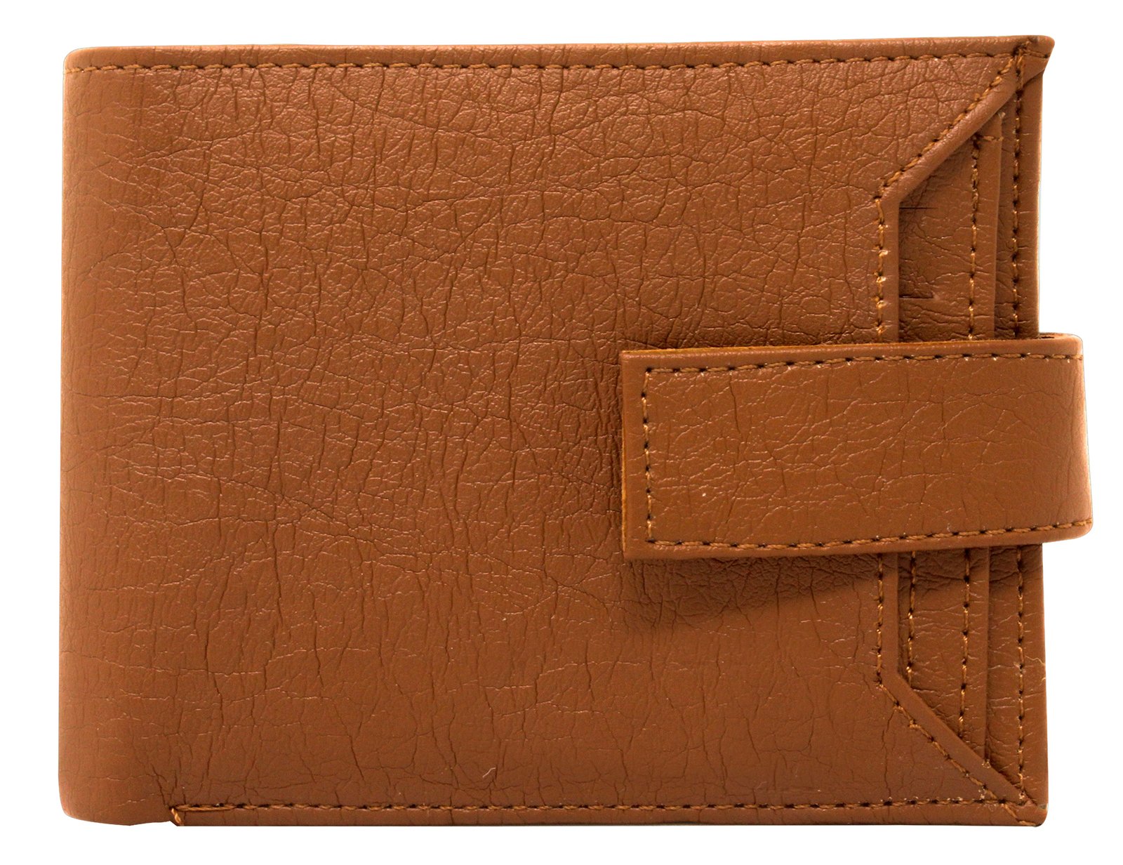 Tan Removable Card Holder Bi-Fold Faux Leather 7 ATM Card Slots Wallet For Men WL10