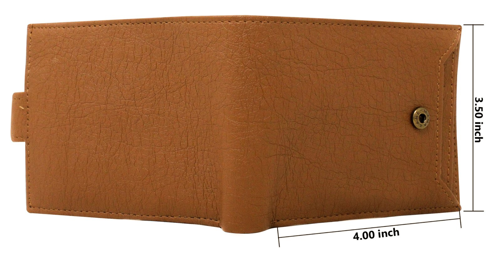 Tan Removable Card Holder Bi-Fold Faux Leather 7 ATM Card Slots Wallet For Men WL10