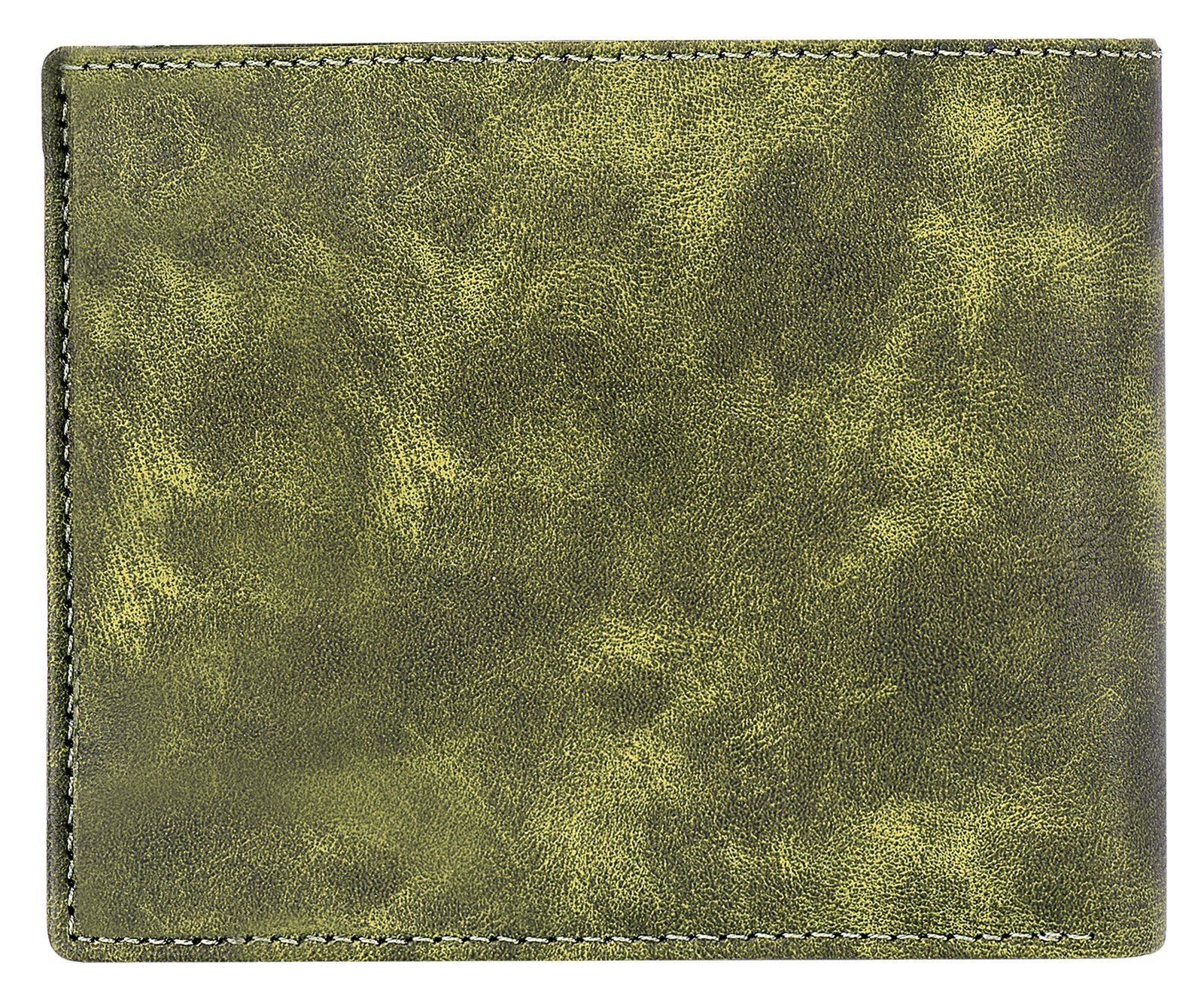 Green Removable Card Holder Bi-Fold Faux Leather 7 ATM Card Slots Wallet For Men WL16