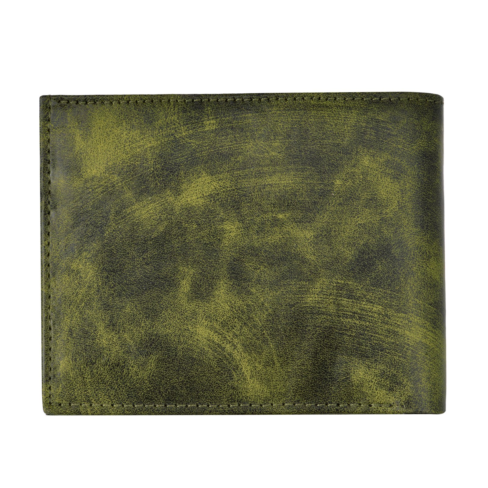 Green Out Side Card Slot Bi-Fold Faux Leather 6 ATM Card Slots Wallet For Men WL17