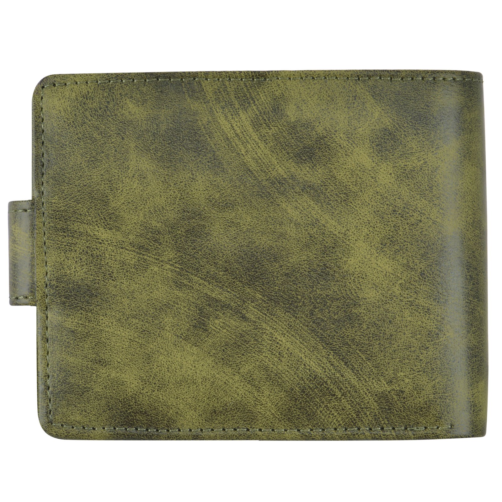 Green Removable Card Holder Bi-Fold Faux Leather 7 ATM Card Slots Wallet For Men WL22