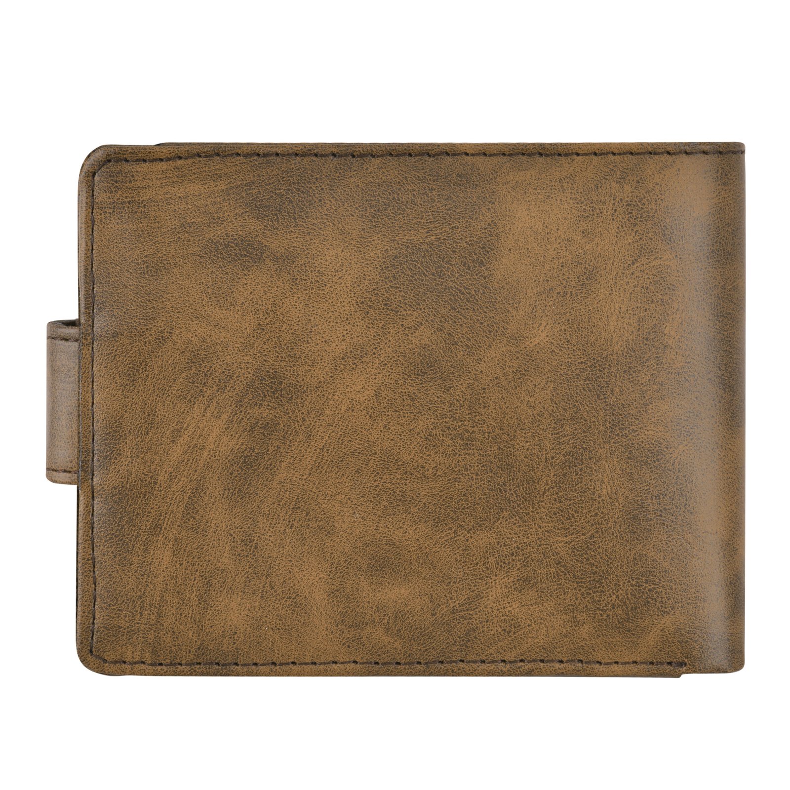 Brown Removable Card Holder Bi-Fold Faux Leather 7 ATM Card Slots Wallet For Men WL23