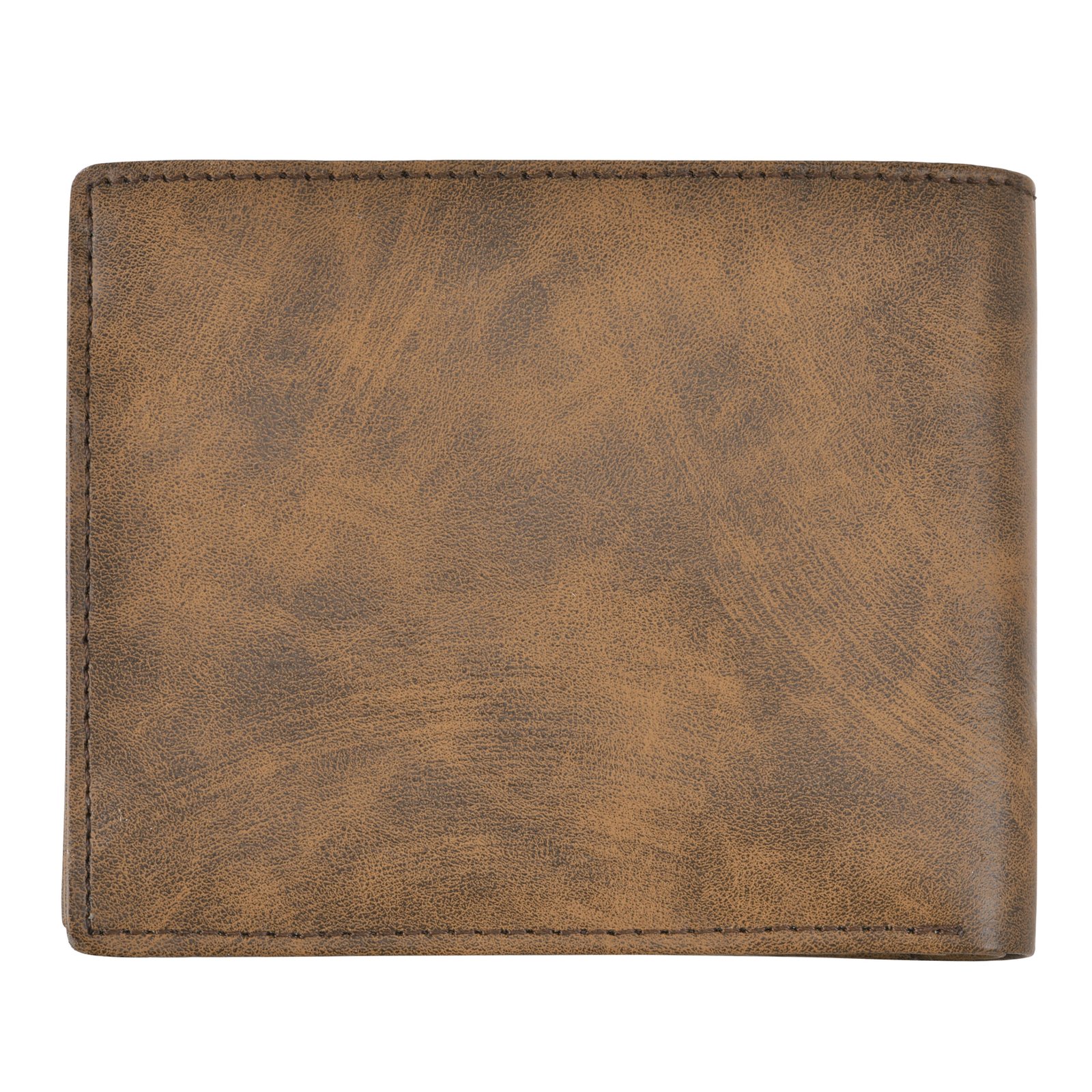 Brown Removable Card Holder Bi-Fold Faux Leather 7 ATM Card Slots Wallet For Men WL24