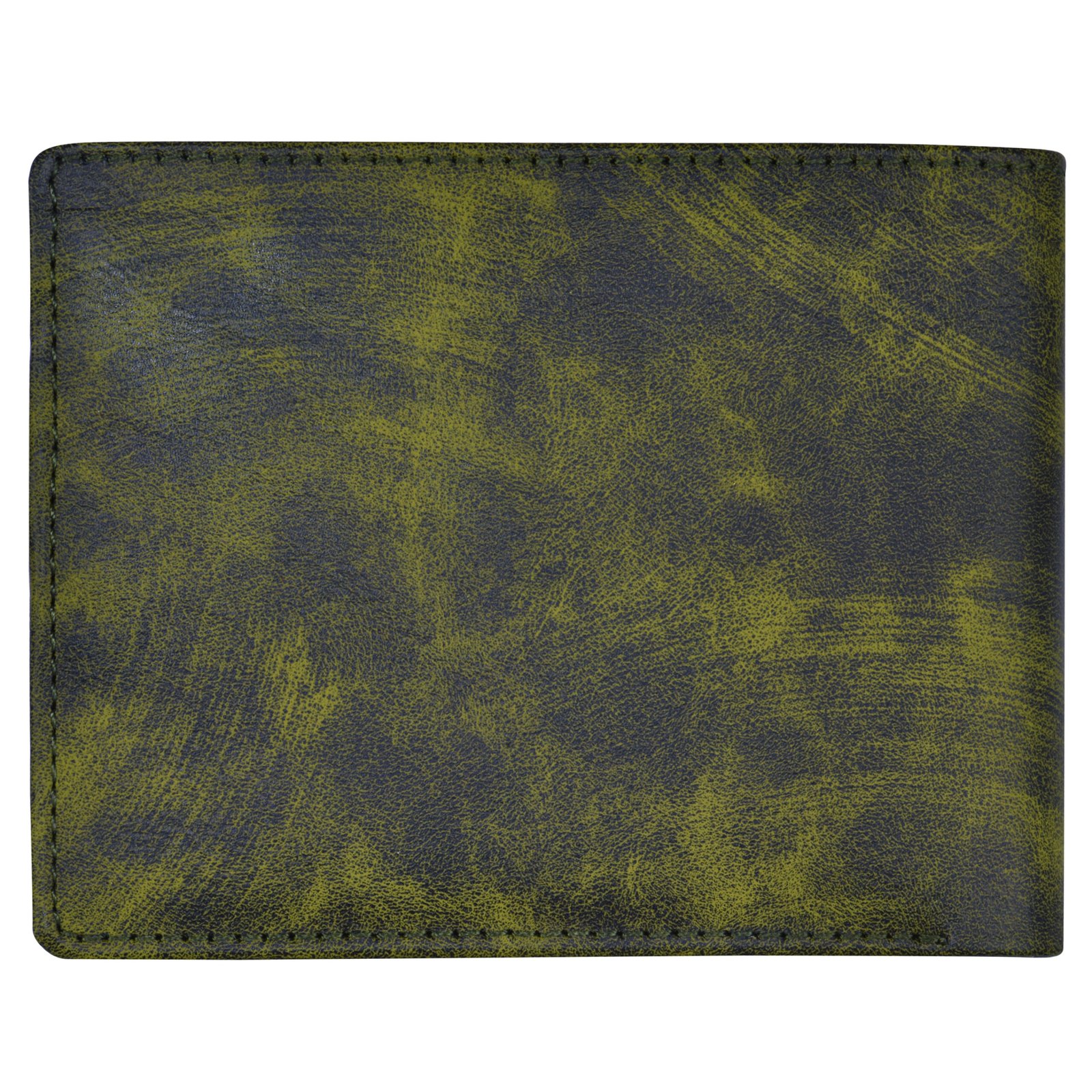 Green Removable Card Holder Bi-Fold Faux Leather 8 ATM Card Slots Wallet For Men WL27