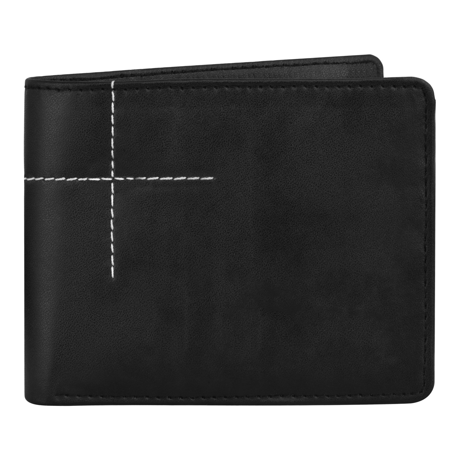 Black Edition Bi-Fold Faux Leather 3 ATM Card Slots Wallet For Men WL40