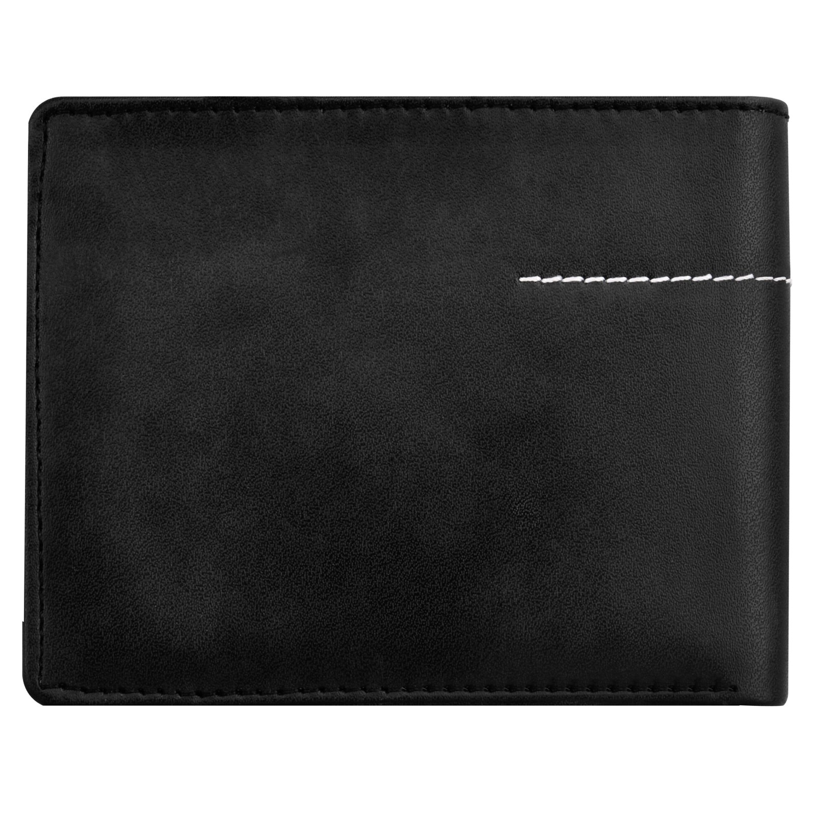 Black Edition Bi-Fold Faux Leather 3 ATM Card Slots Wallet For Men WL40