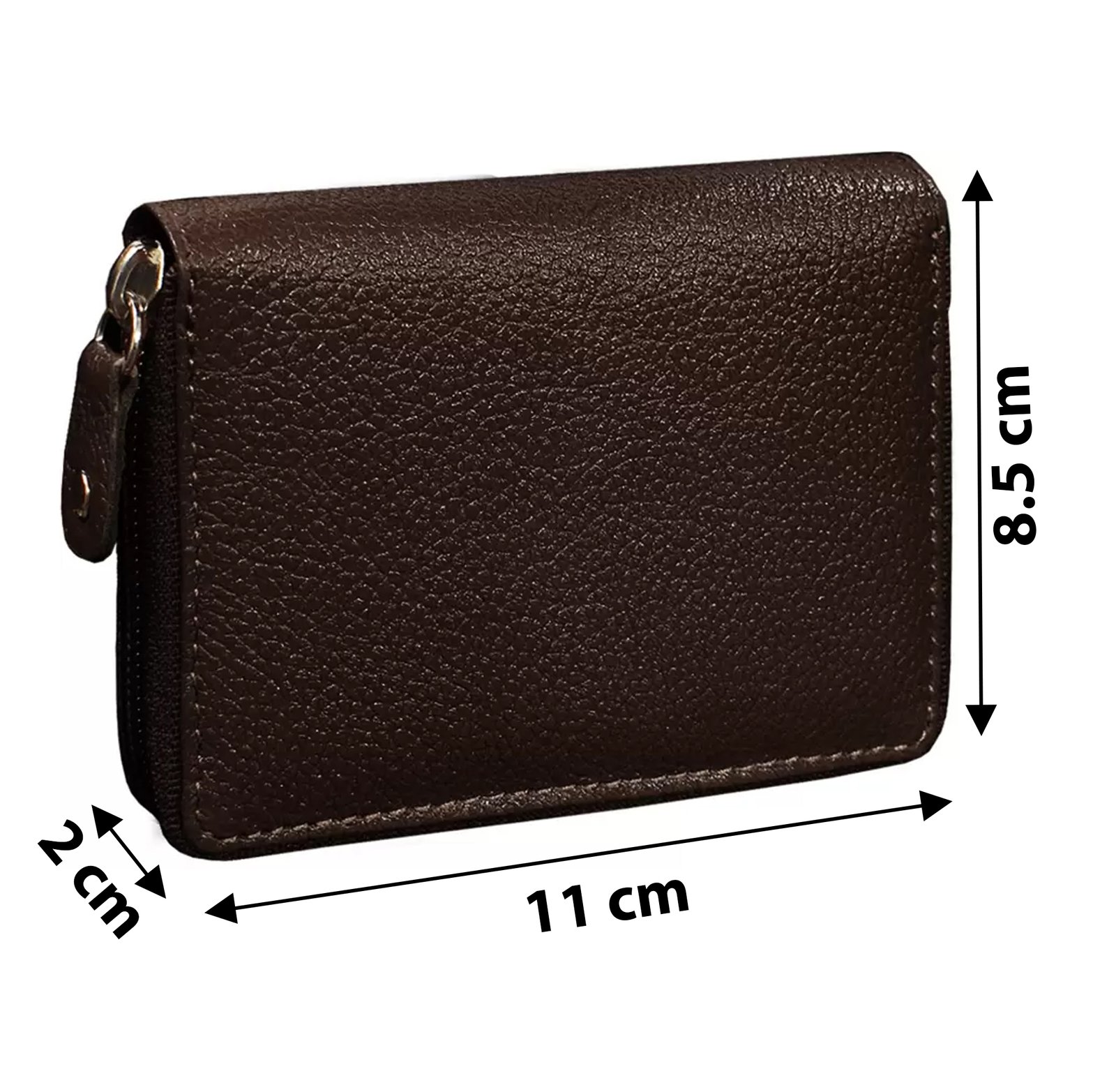 Brown Small Pocket Sized 9 Slot ID, Credit-Debit Card Holder & Currency WL601