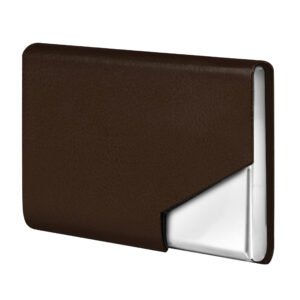 Brown Small Pocket Sized Metal ID, Credit-Debit Card Holder WL603