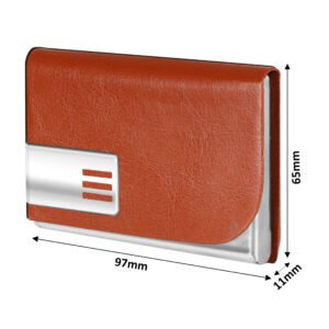 Tan Small Pocket Sized Metal ID, Credit-Debit Card Holder WL607