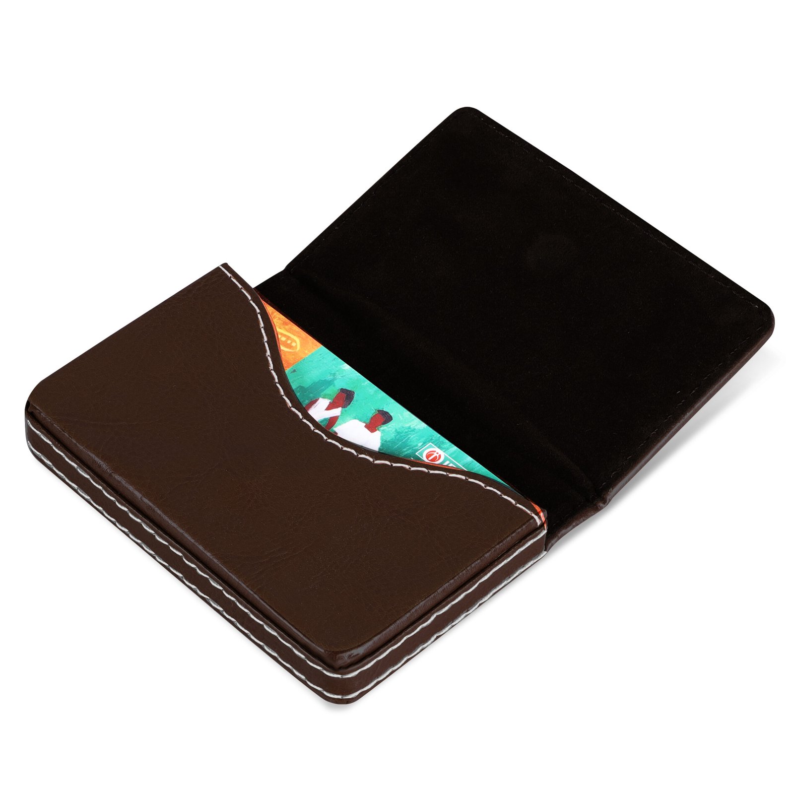 Brown Small Pocket Sized ID, Credit-Debit Card Holder WL612