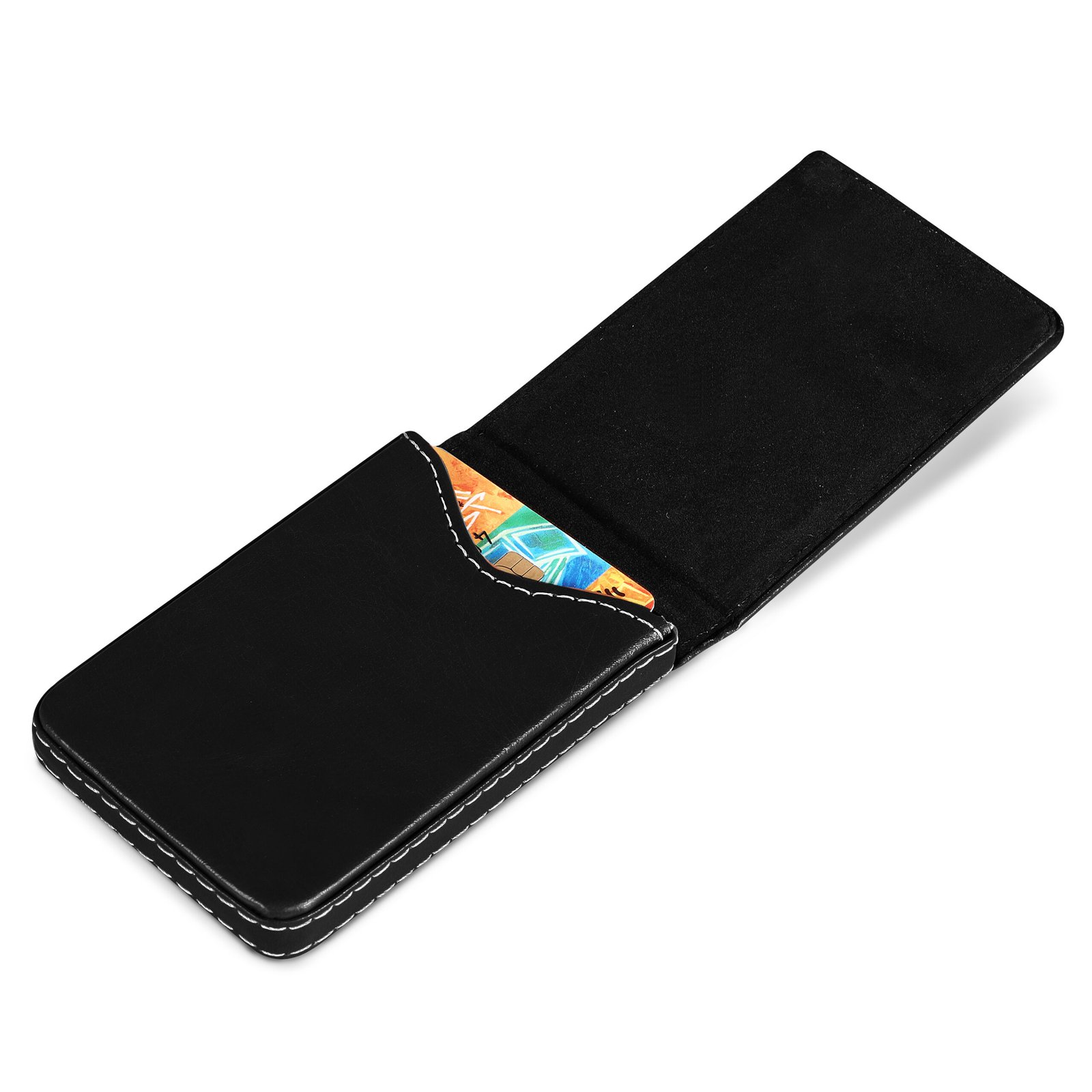 Black Small Pocket Sized ID, Credit-Debit Card Holder WL614