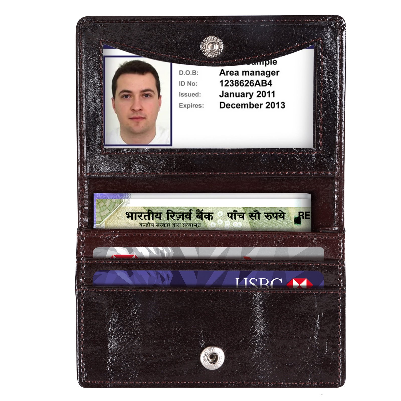 Brown Mini Wallet For ID, Credit-Debit Card Holder WL630