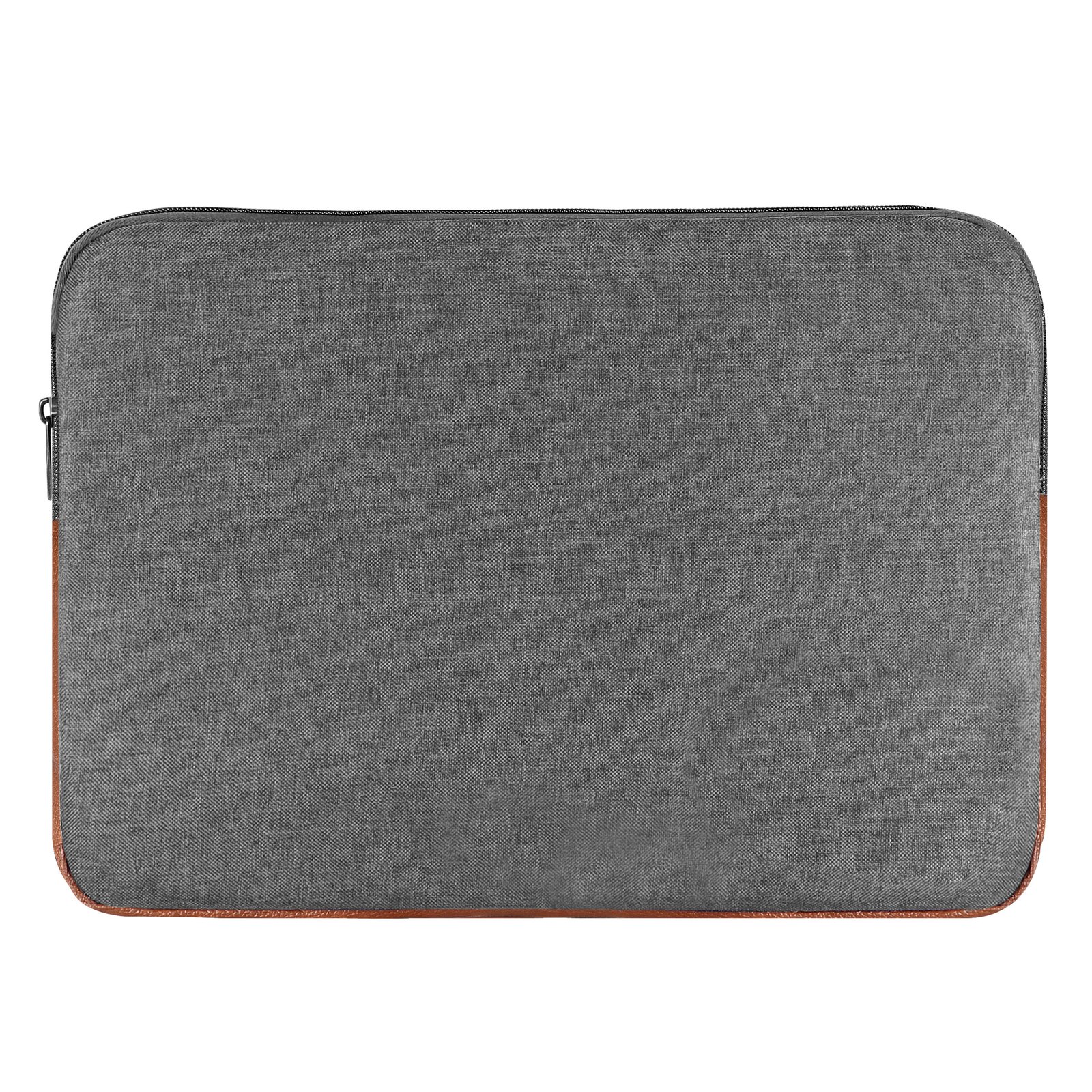 Laptop Sleeve for 15.6" - Grey & Tan, Zipper, Water Repellent LS02