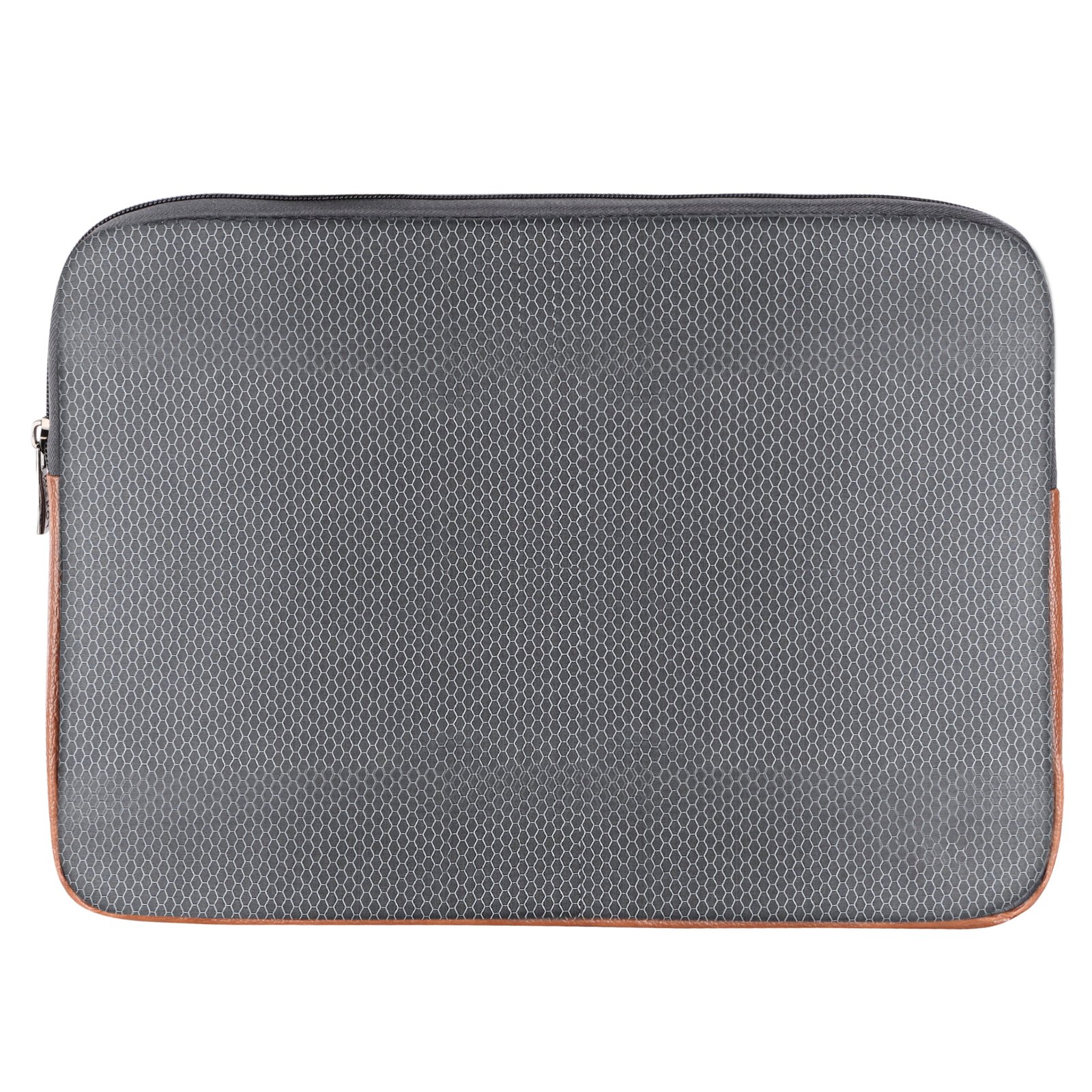 Laptop Sleeve for 15.6" - Grey & Tan (LS04), Zipper, Water Repellent LS04