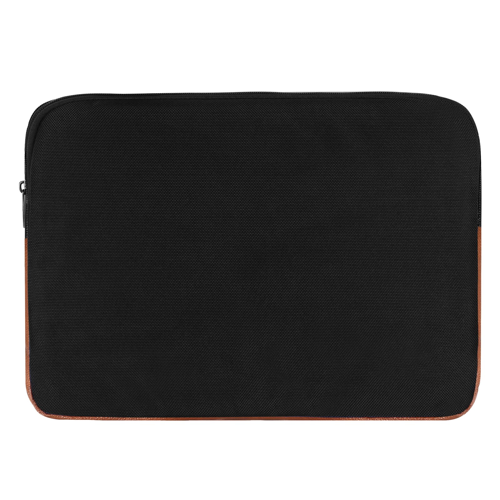 Laptop Sleeve for 15.6" - Black & Tan, Zipper, Water Repellent LS05