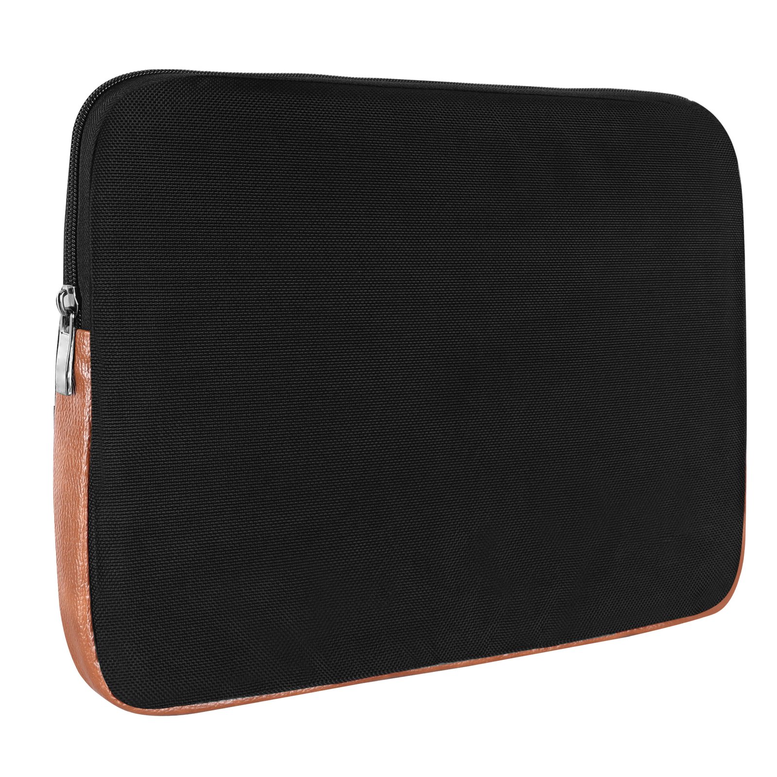 Laptop Sleeve for 15.6" - Black & Tan, Zipper, Water Repellent LS05
